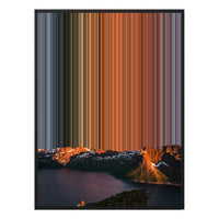 24×38" Metallic Float Frame Canvas - Black Frame variant