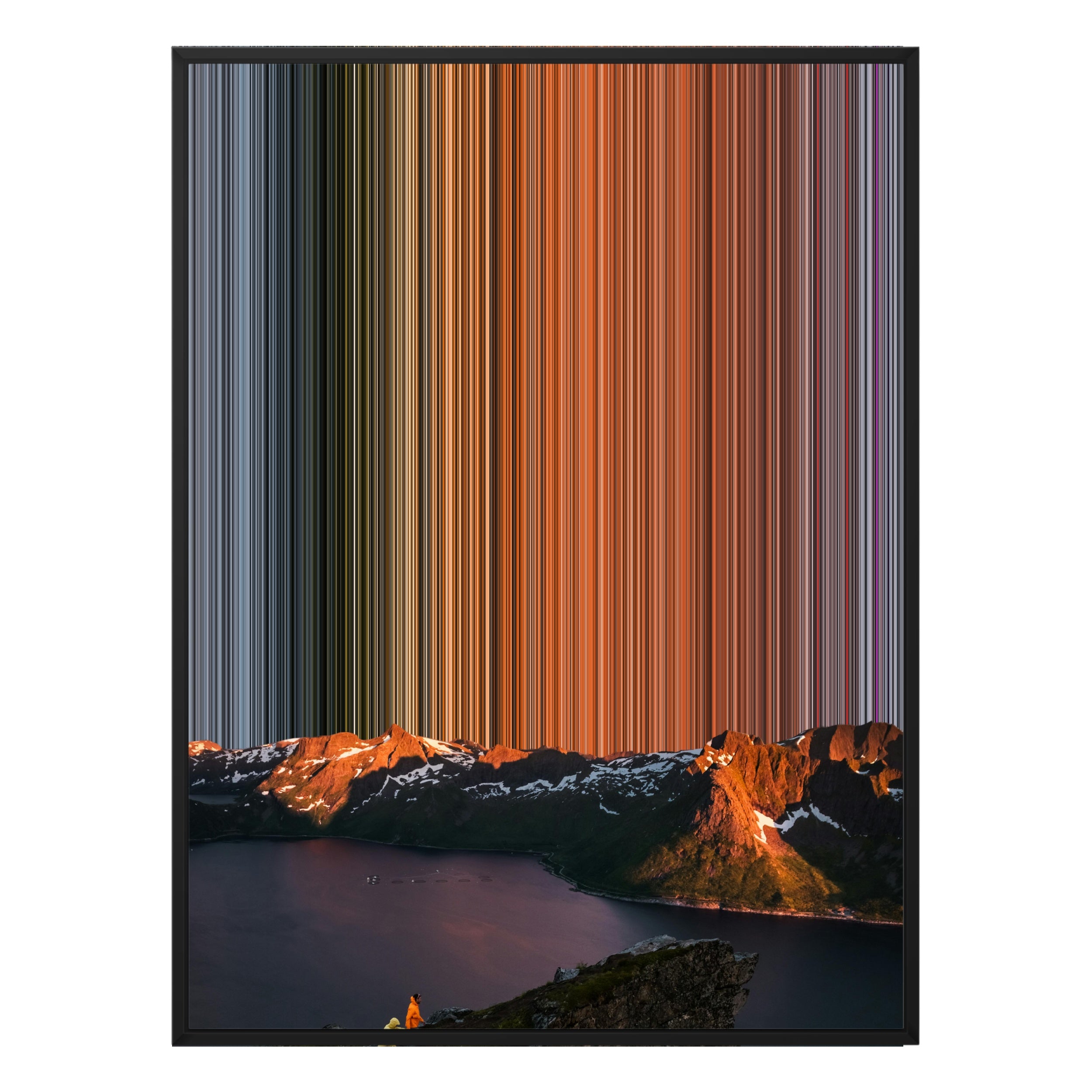 24×38" Metallic Float Frame Canvas - Black Frame variant