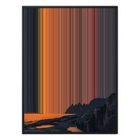 24×38" Metallic Float Frame Canvas - Black Frame variant