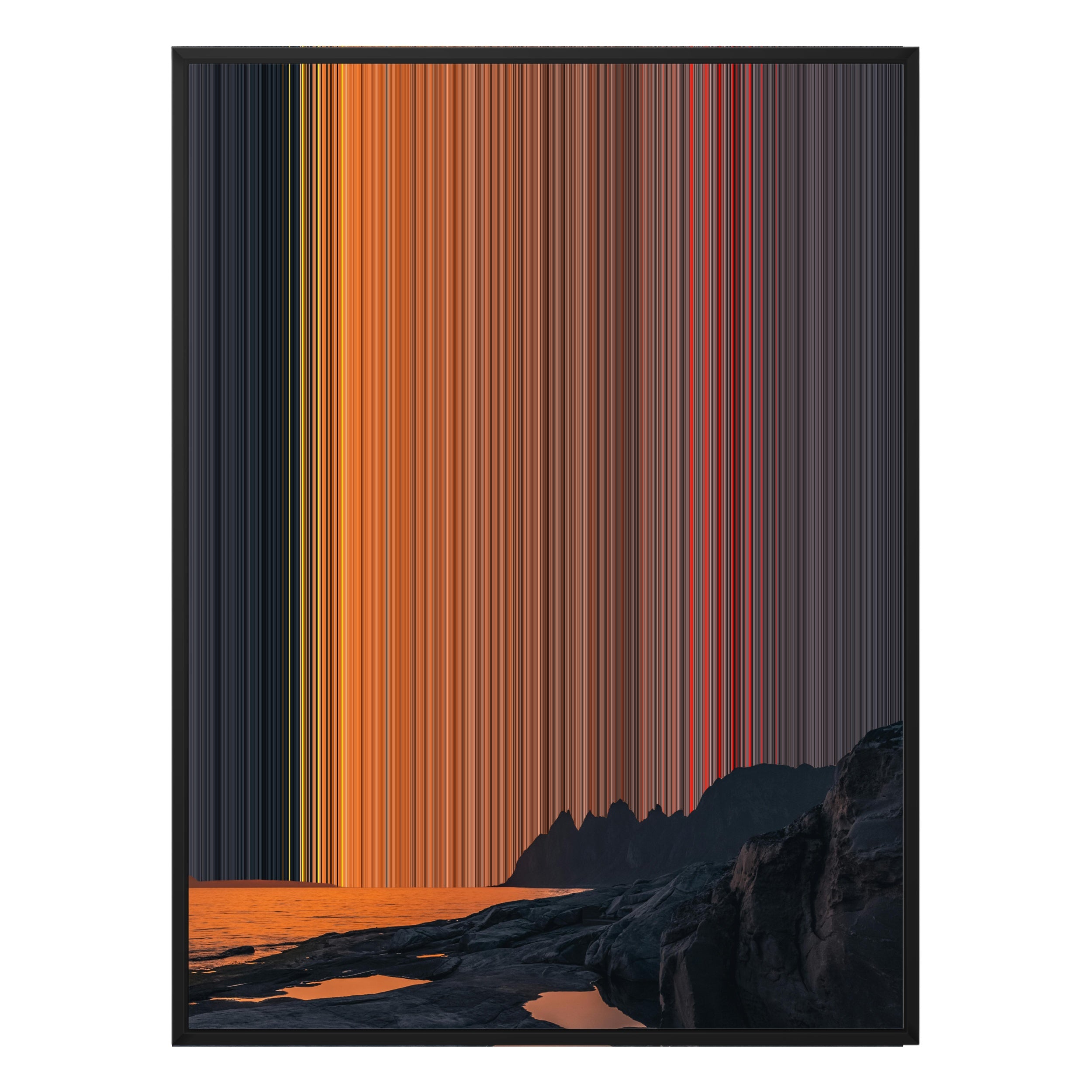 24×38" Metallic Float Frame Canvas - Black Frame variant