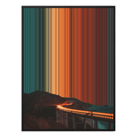 24×38" Metallic Float Frame Canvas - Black Frame variant