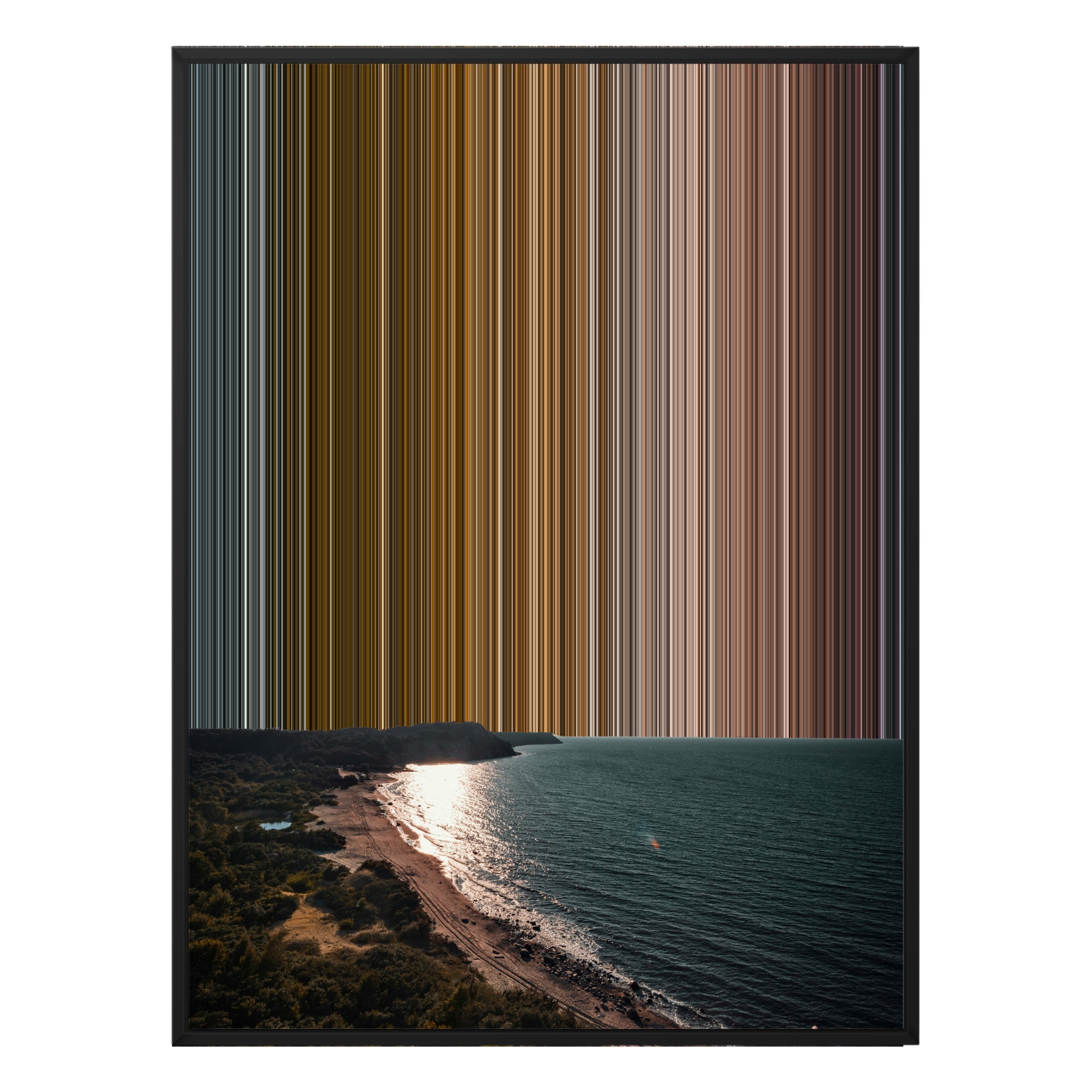 24×38" Metallic Float Frame Canvas - Black Frame variant