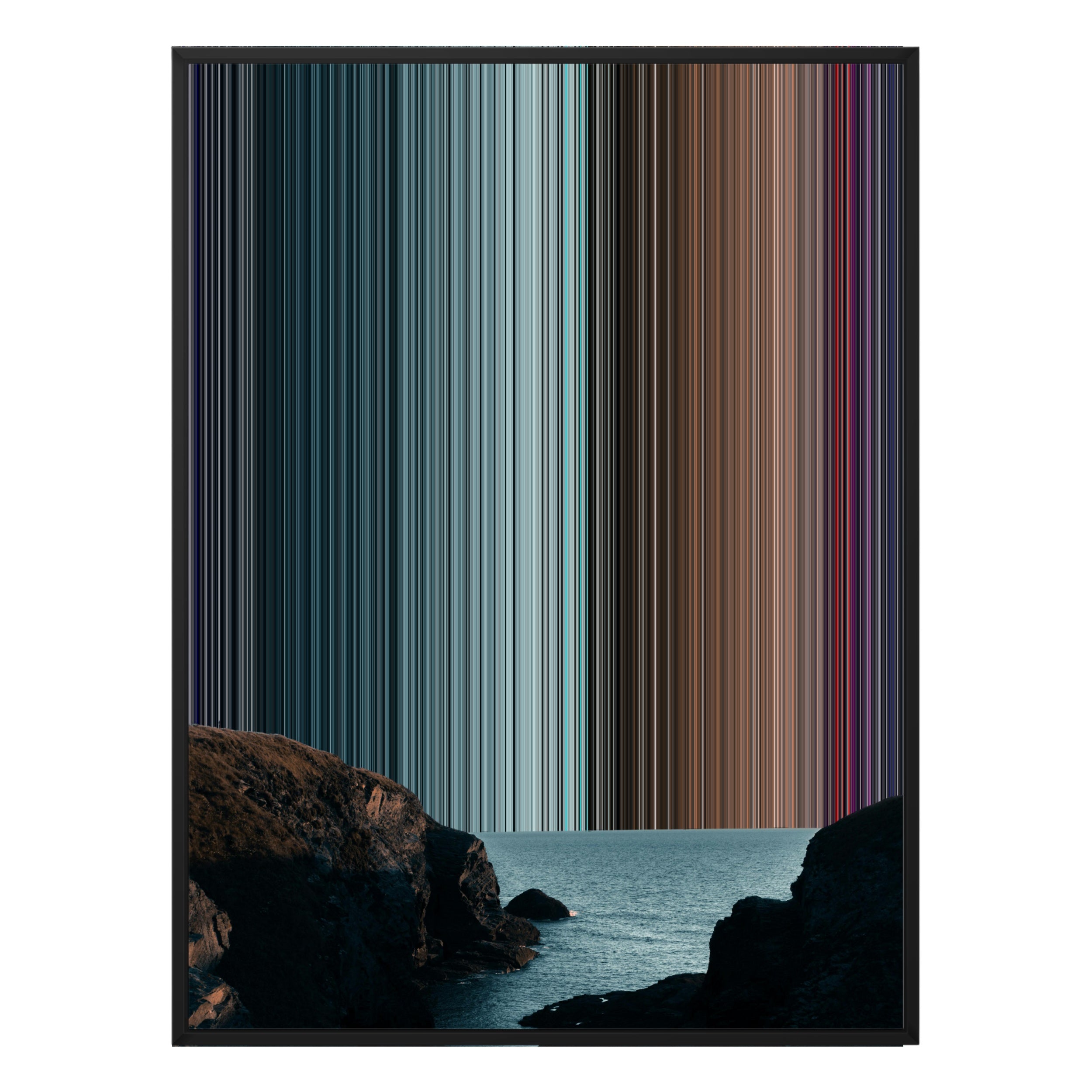 24×38" Metallic Float Frame Canvas - Black Frame variant