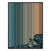 24×38" Metallic Float Frame Canvas - Black Frame variant
