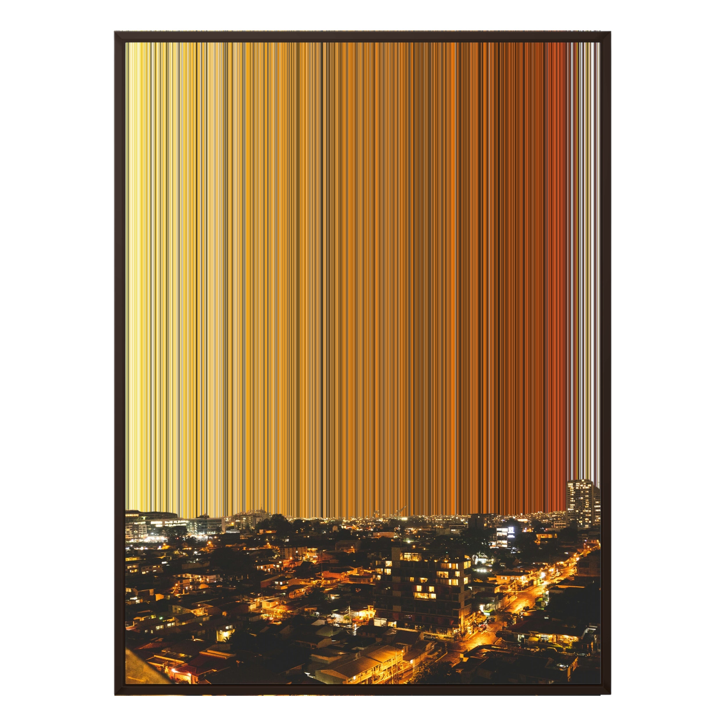 24×38" Metallic Float Frame Canvas - Brown Frame variant