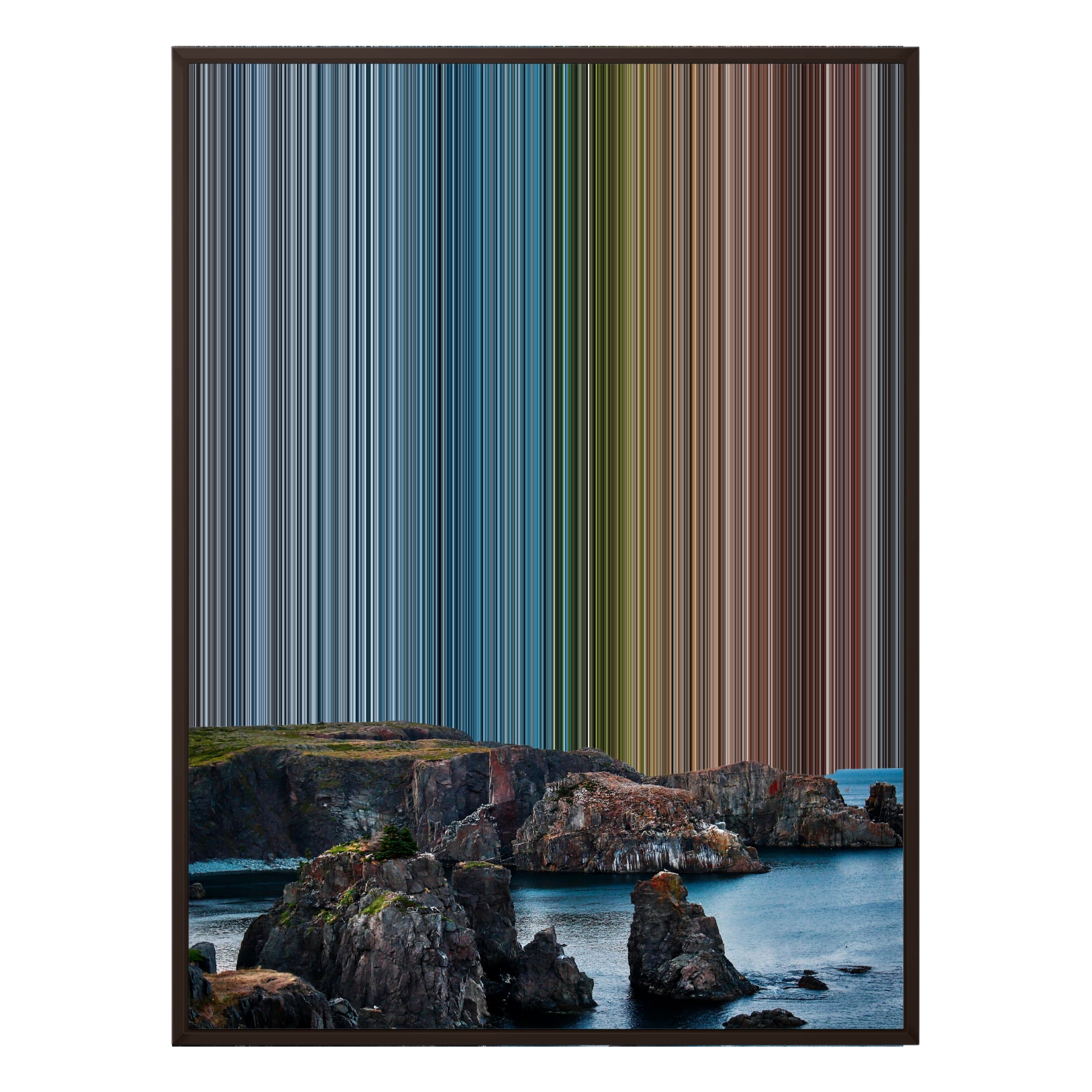 24×38" Metallic Float Frame Canvas - Brown Frame variant