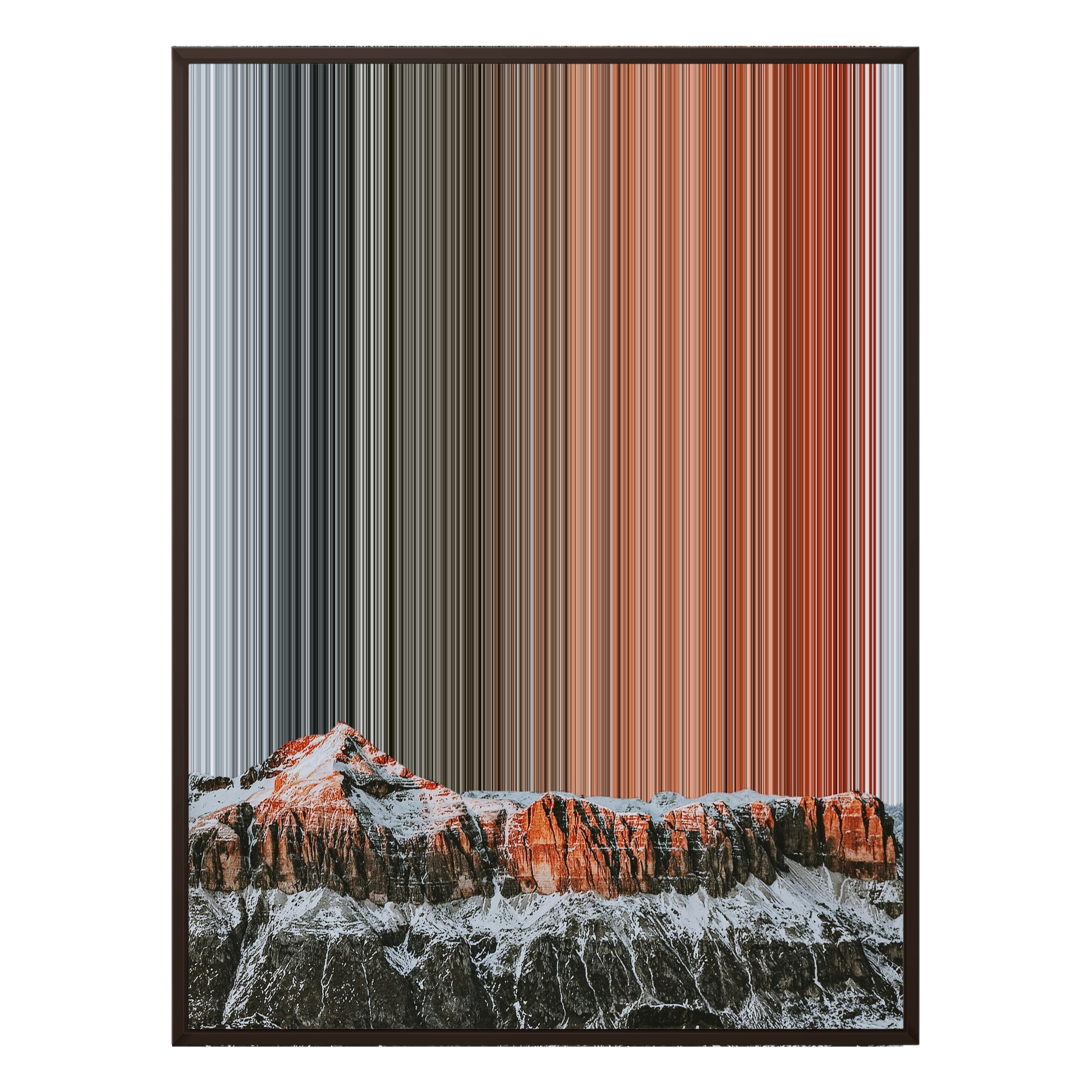 24×38" Metallic Float Frame Canvas - Brown Frame variant
