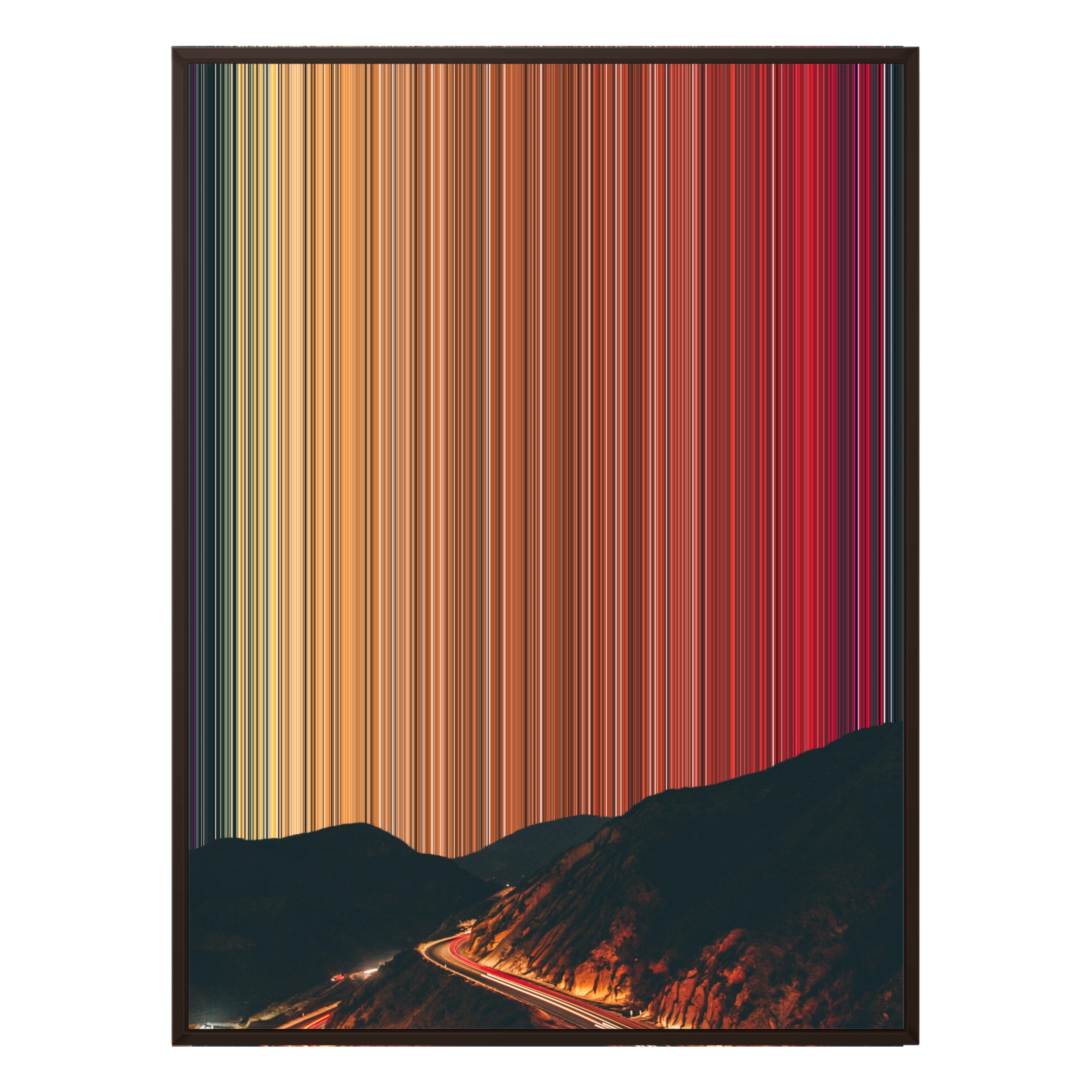 24×38" Metallic Float Frame Canvas - Brown Frame variant