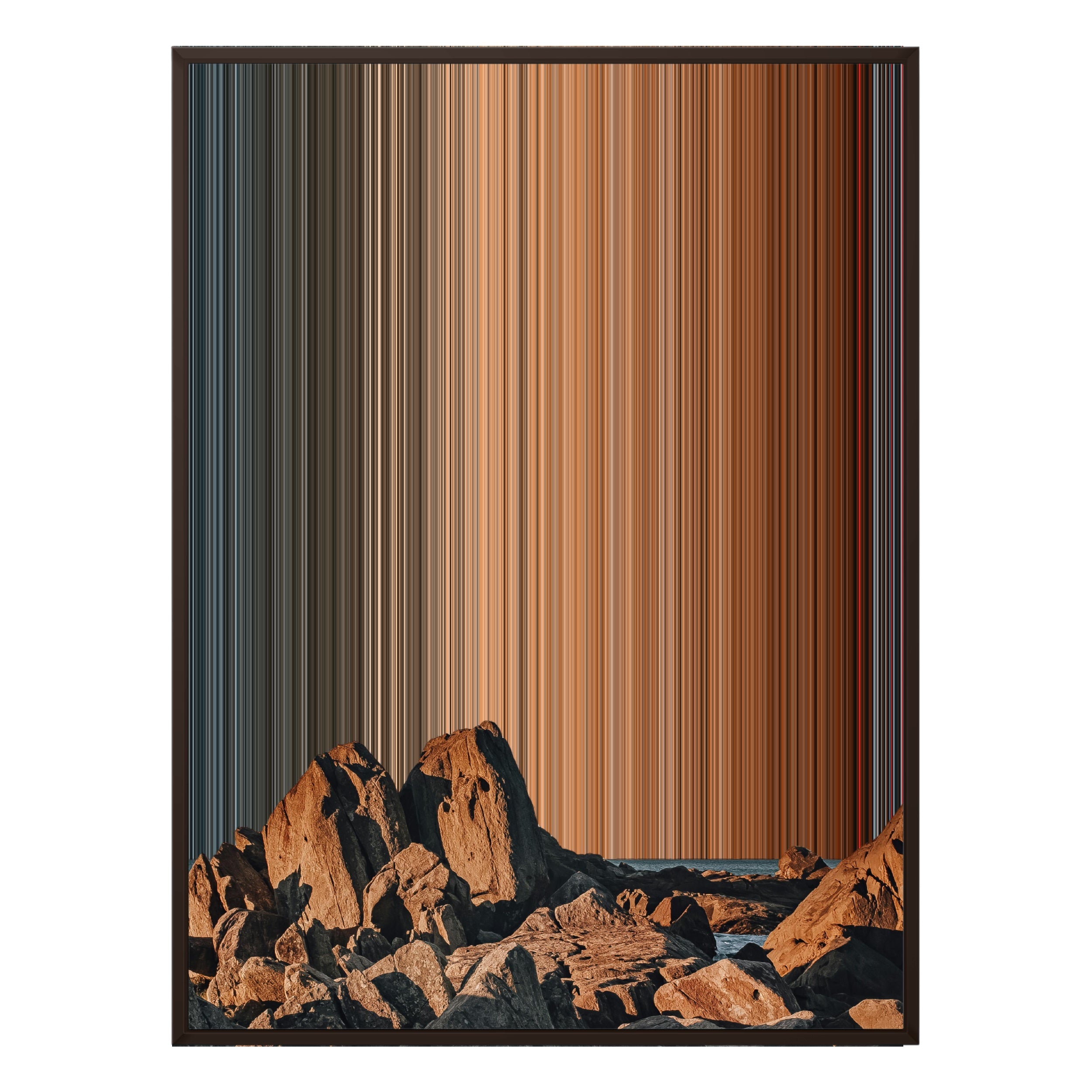 24×38" Metallic Float Frame Canvas - Brown Frame variant