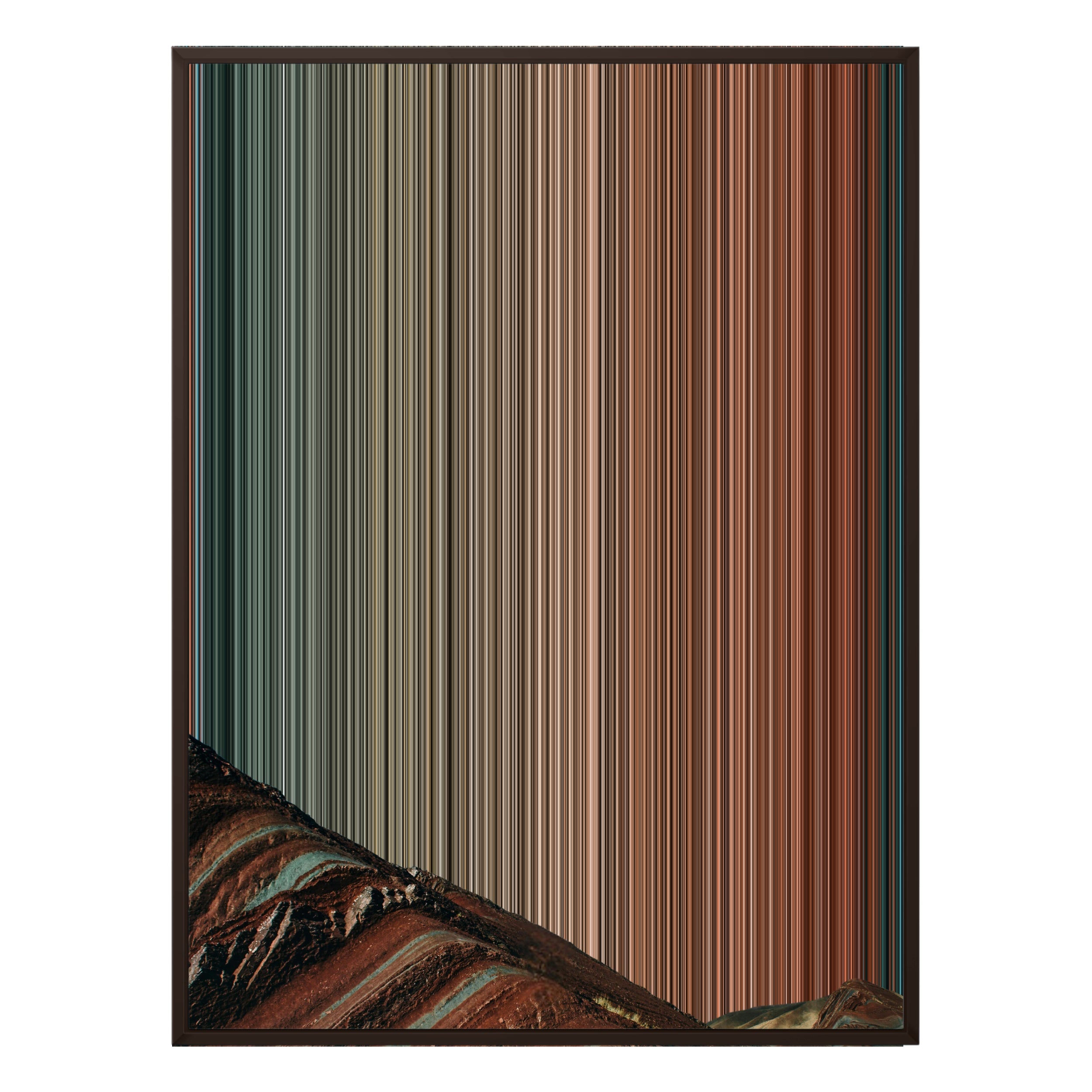 24×38" Metallic Float Frame Canvas - Brown Frame variant