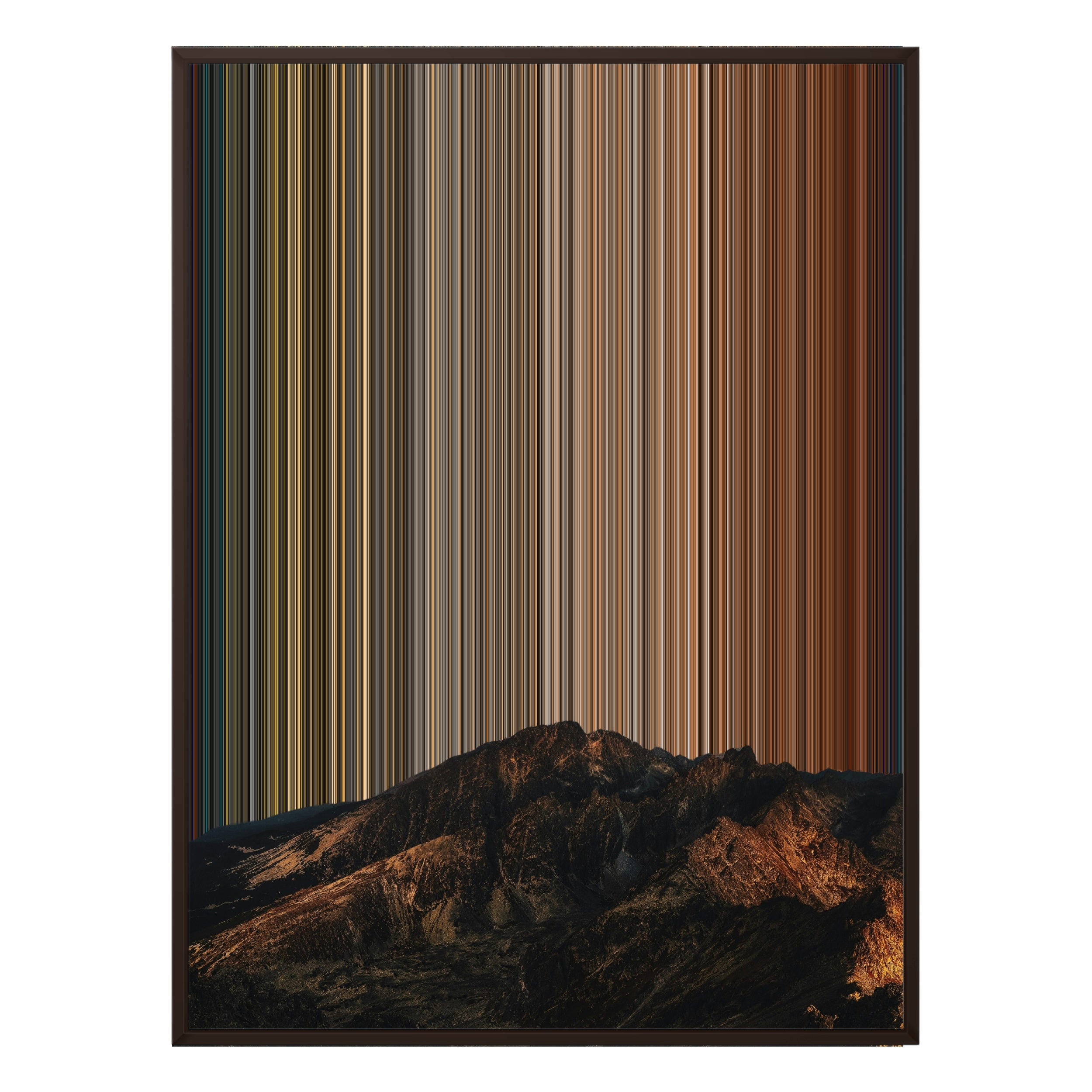 24×38" Metallic Float Frame Canvas - Brown Frame variant