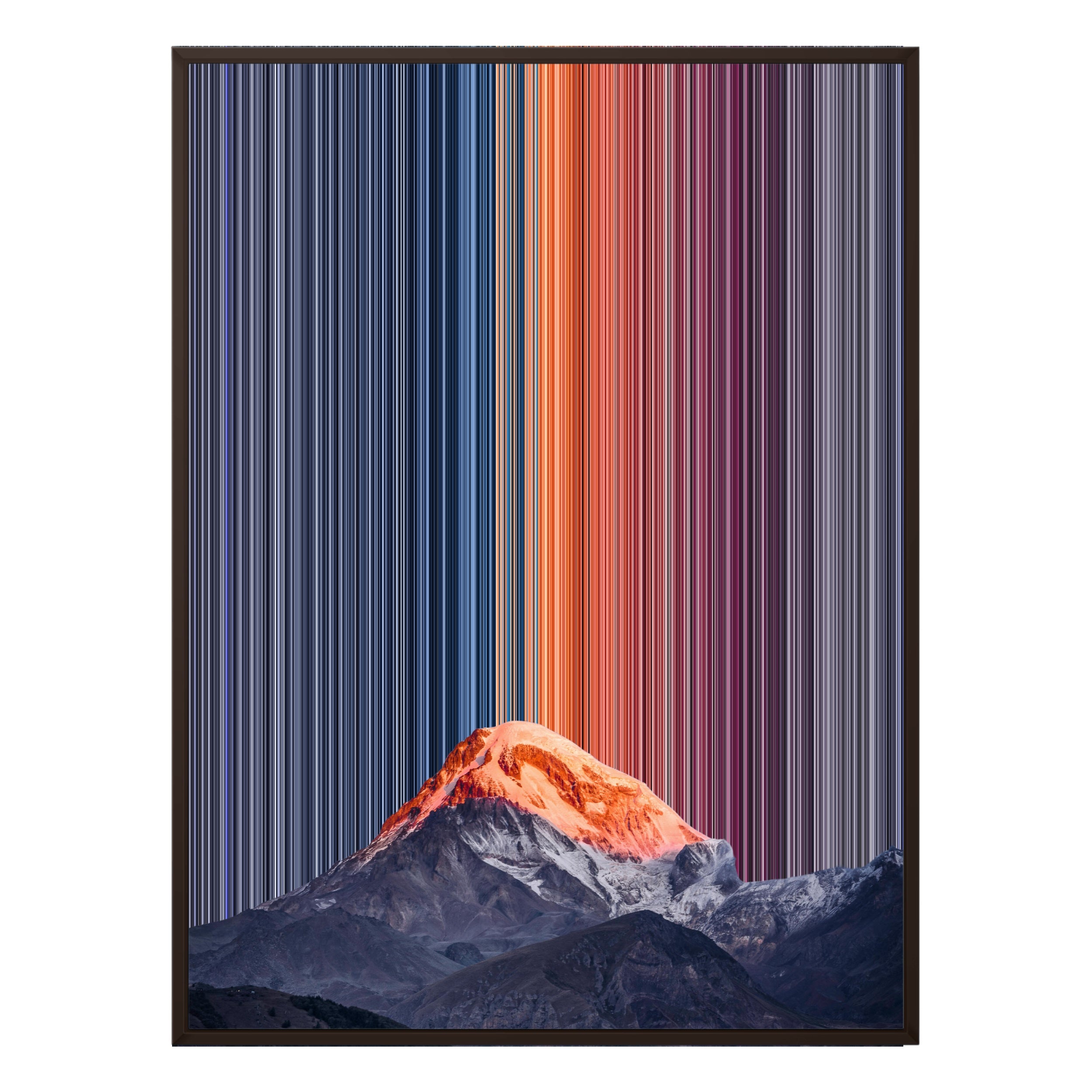 24×38" Metallic Float Frame Canvas - Brown Frame variant