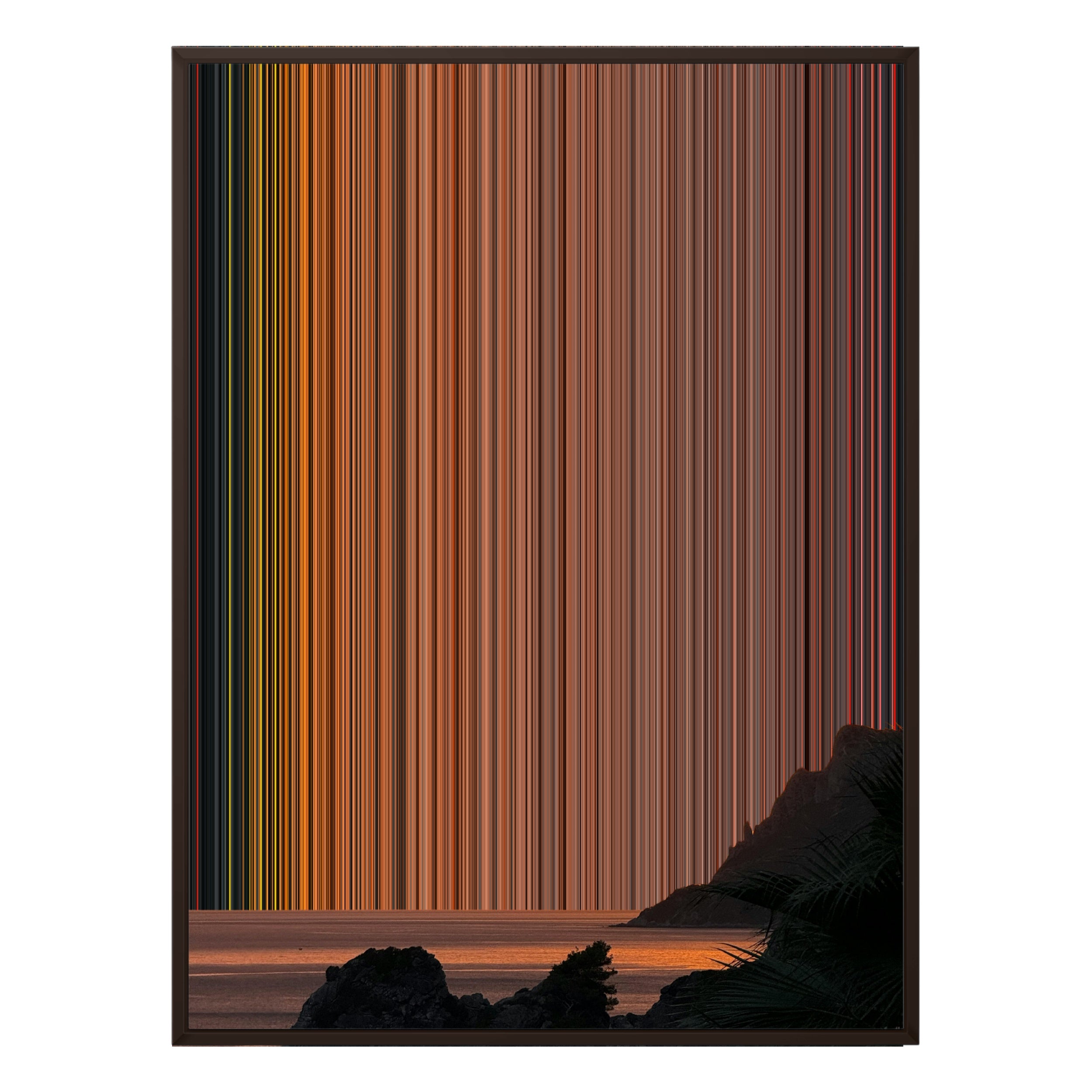 24×38" Metallic Float Frame Canvas - Brown Frame variant