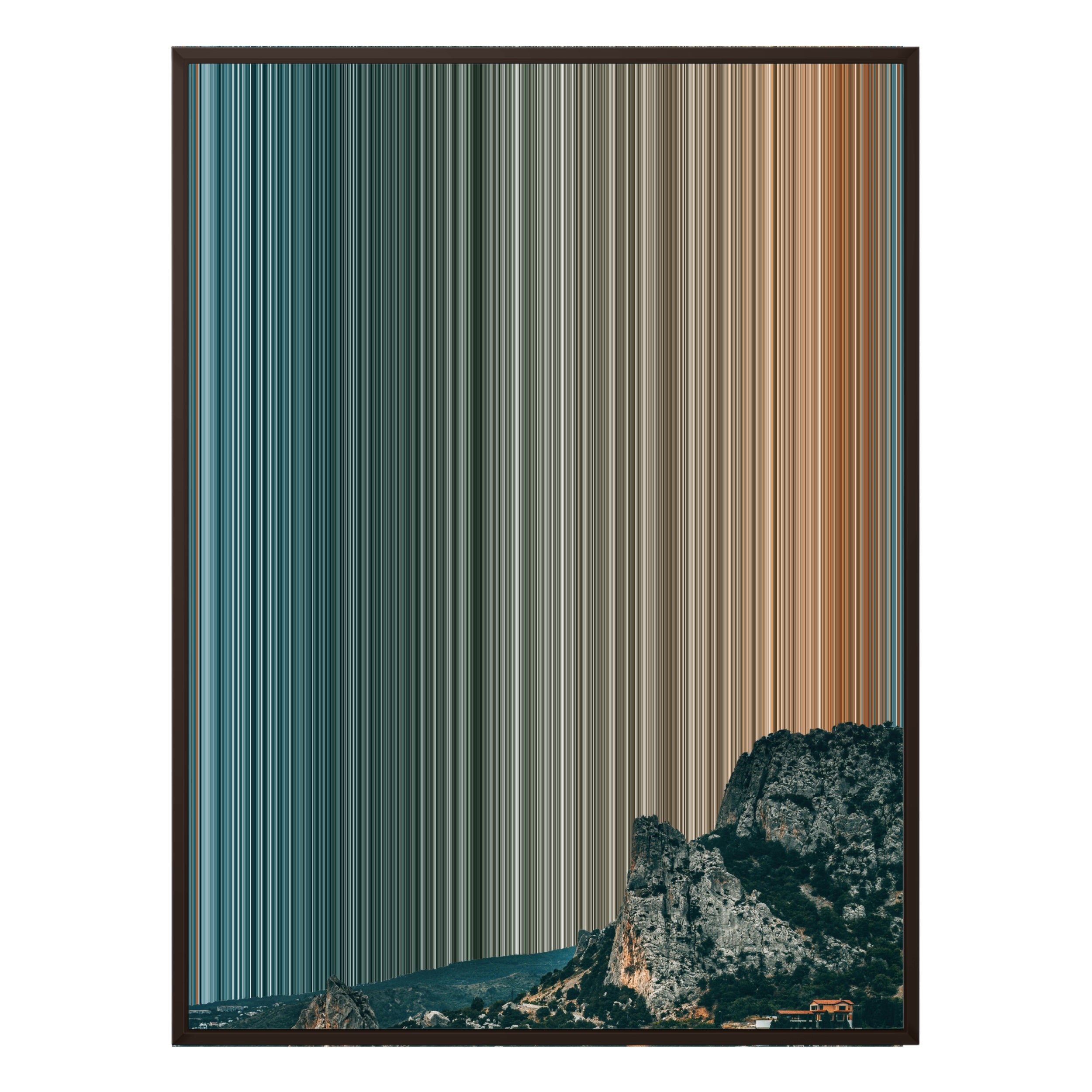 24×38" Metallic Float Frame Canvas - Brown Frame variant