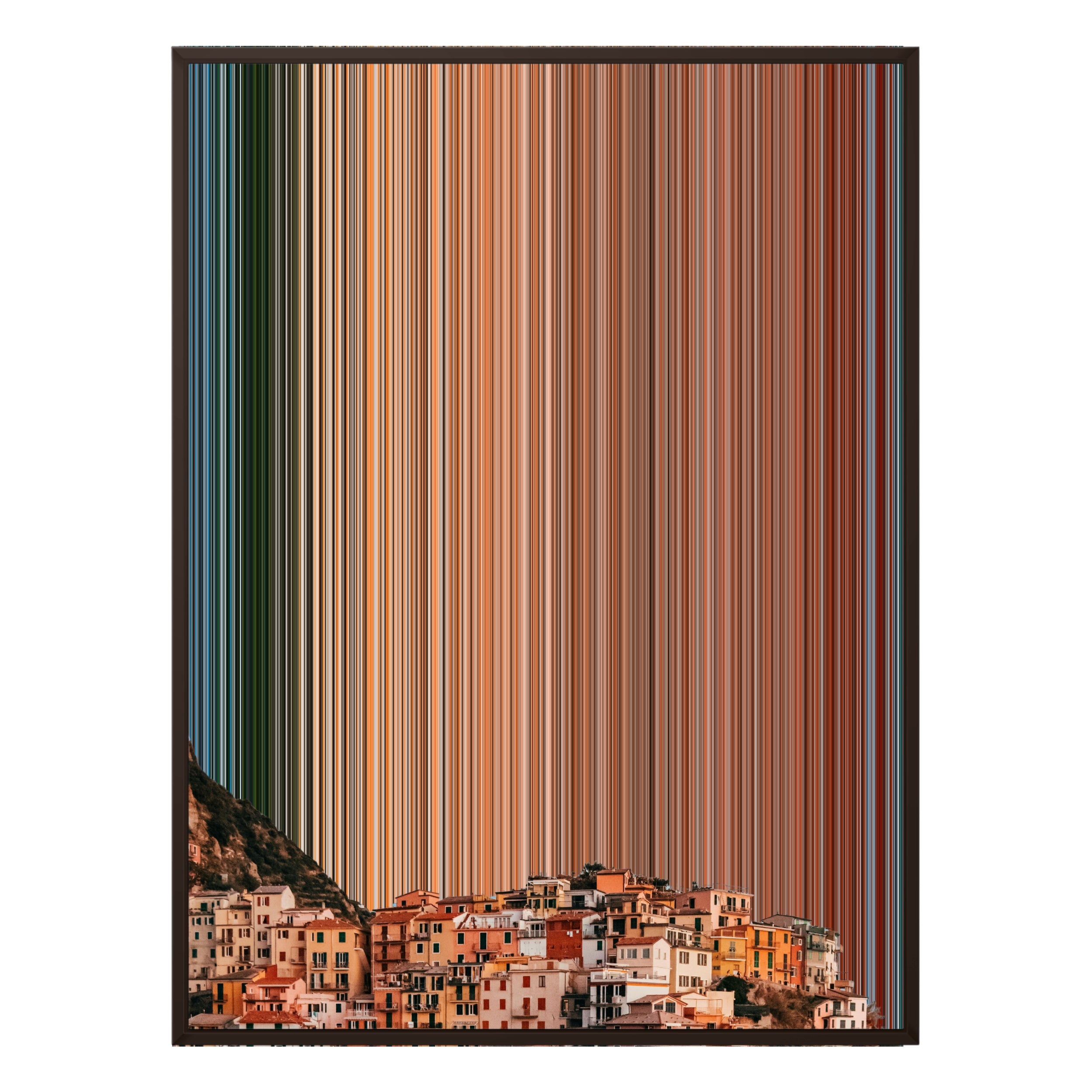 24×38" Metallic Float Frame Canvas - Brown Frame variant