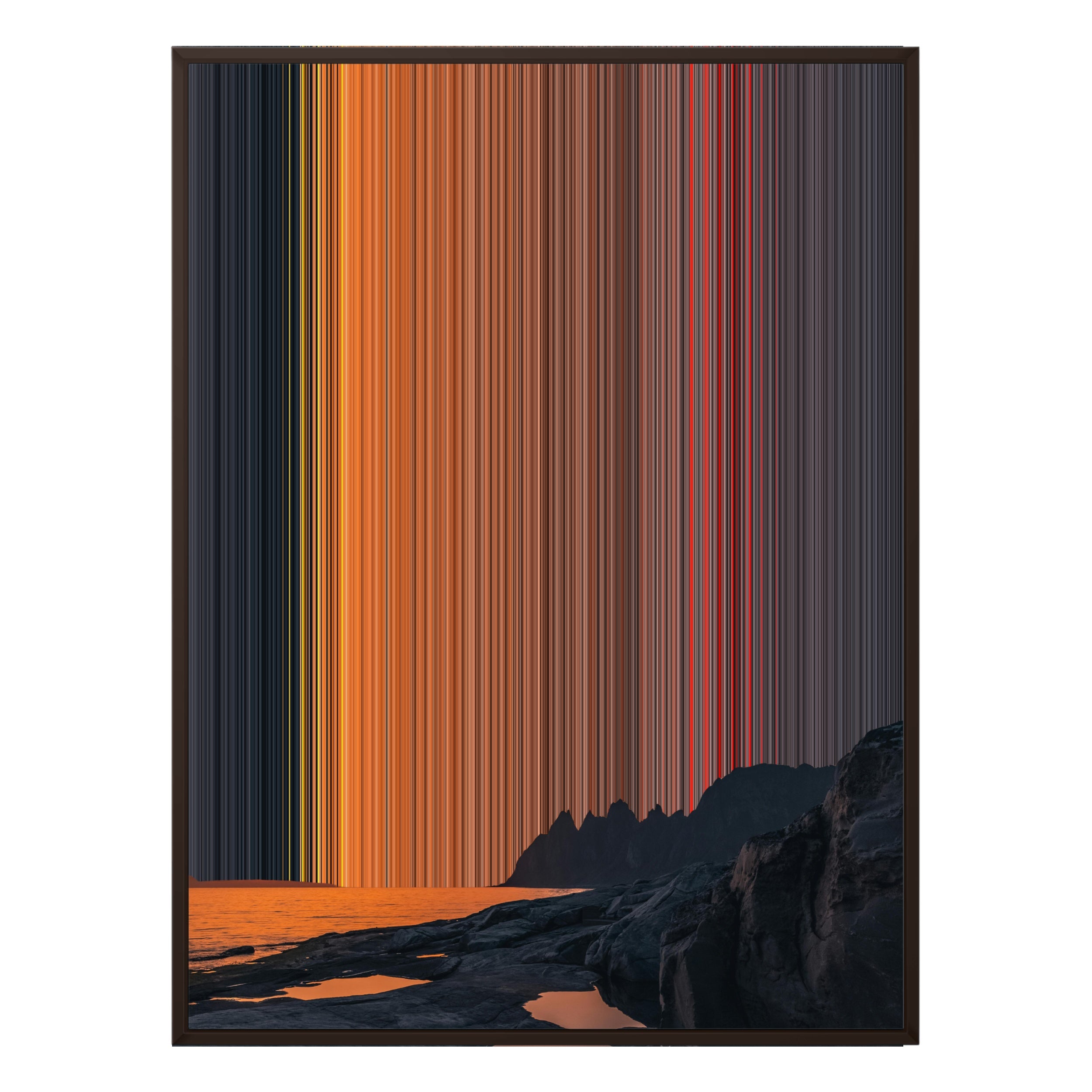 24×38" Metallic Float Frame Canvas - Brown Frame variant