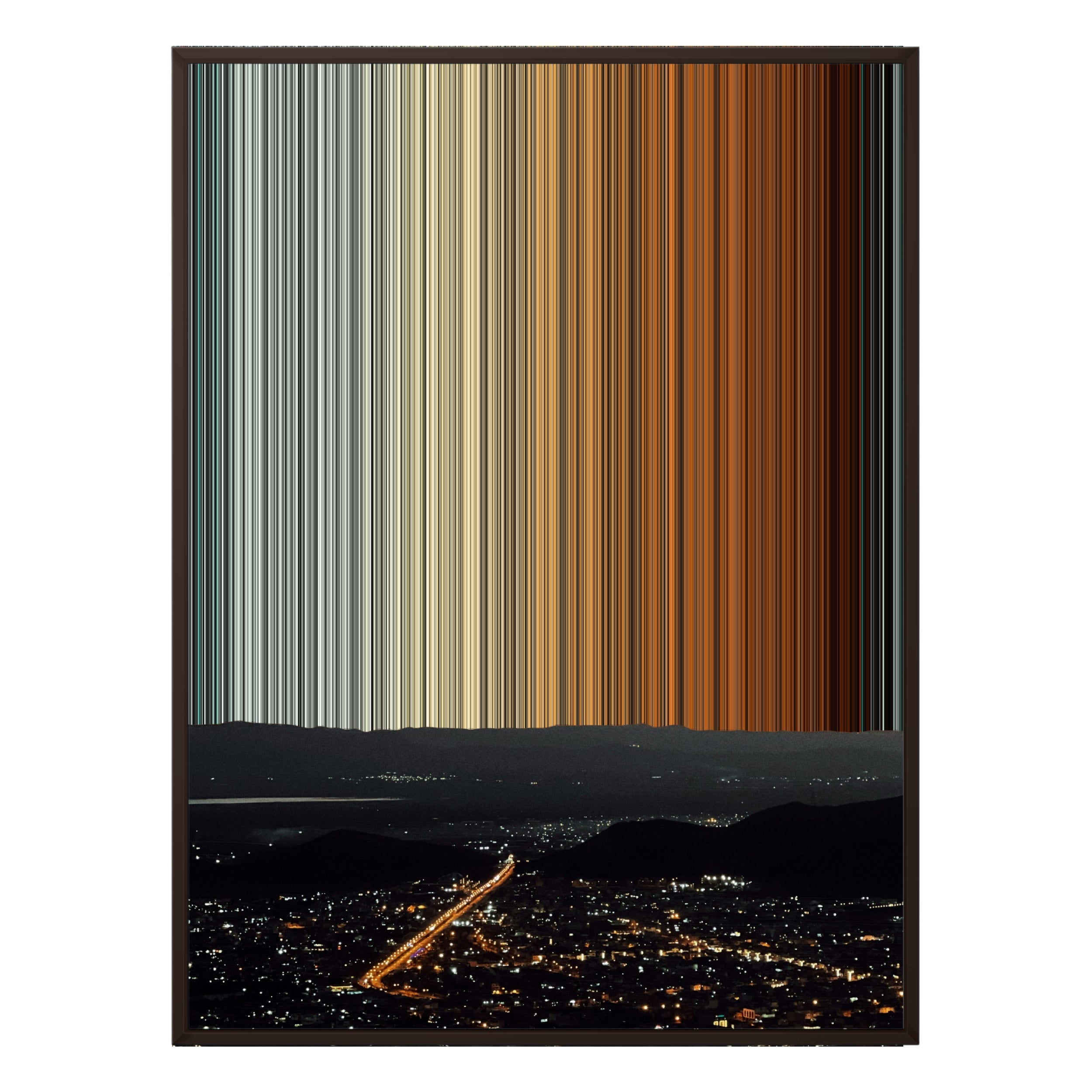 24×38" Metallic Float Frame Canvas - Brown Frame variant