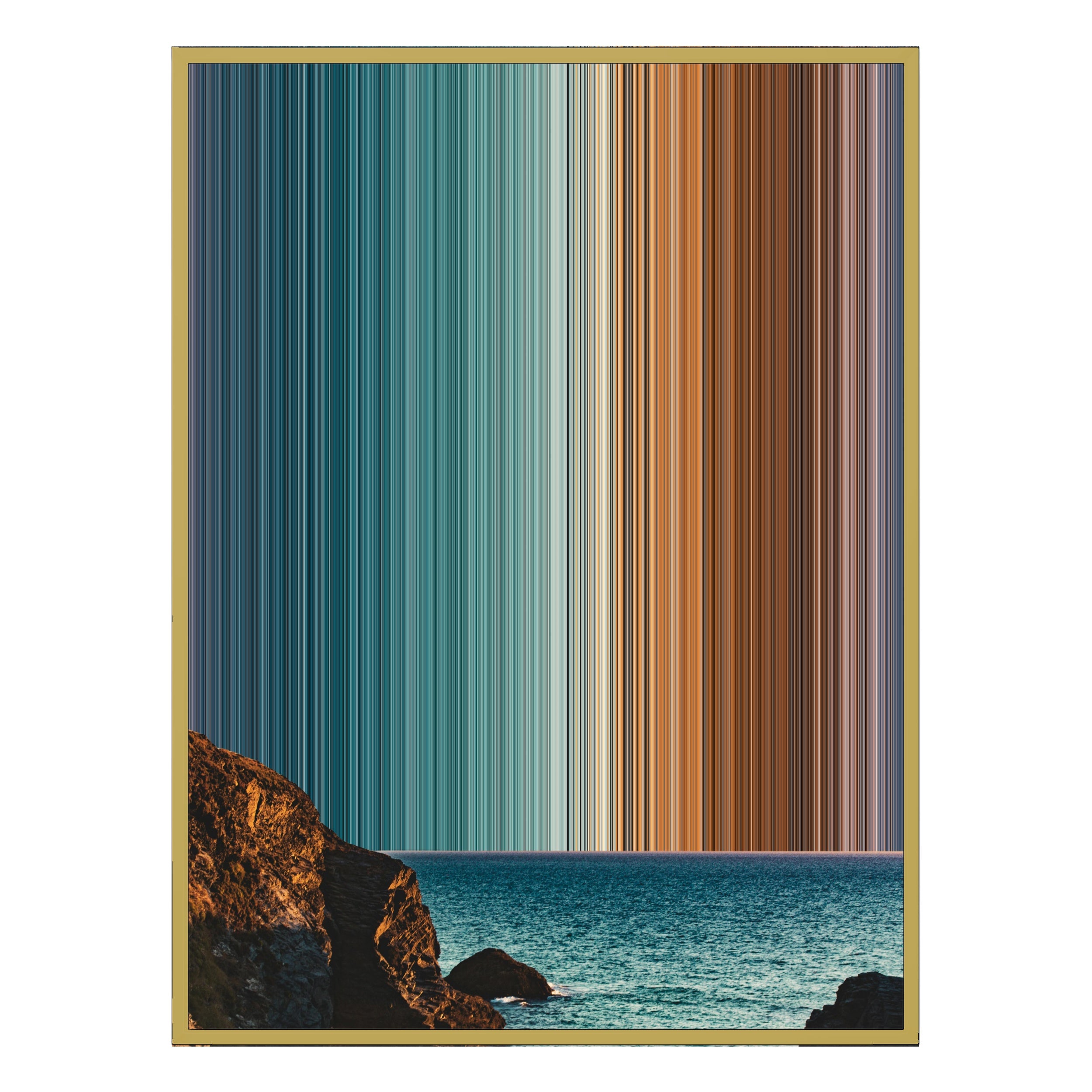 24×38" Metallic Float Frame Canvas - Gold Frame variant