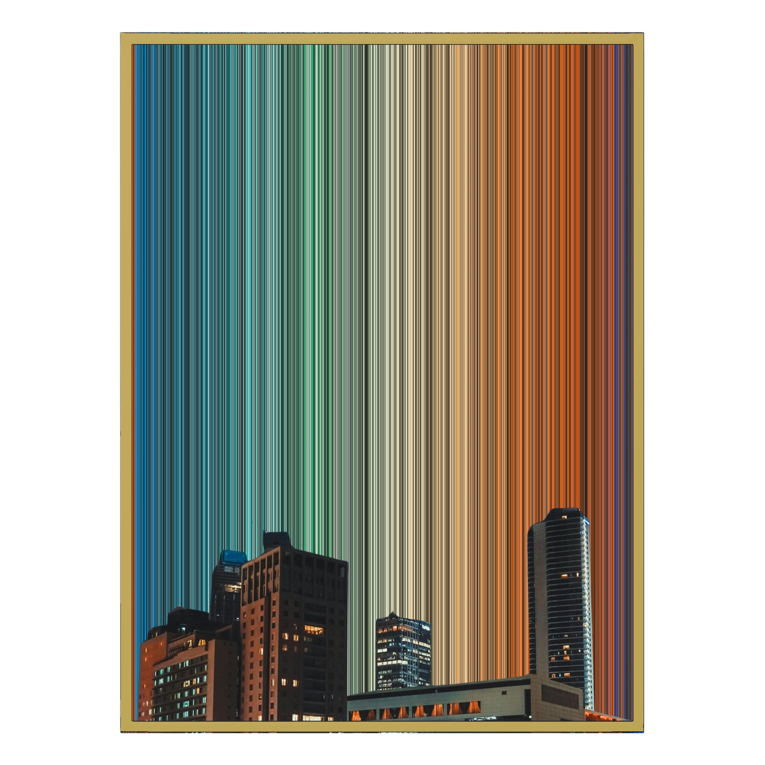 24×38" Metallic Float Frame Canvas - Gold Frame variant