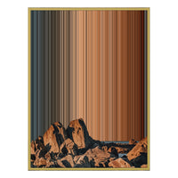 24×38" Metallic Float Frame Canvas - Gold Frame variant