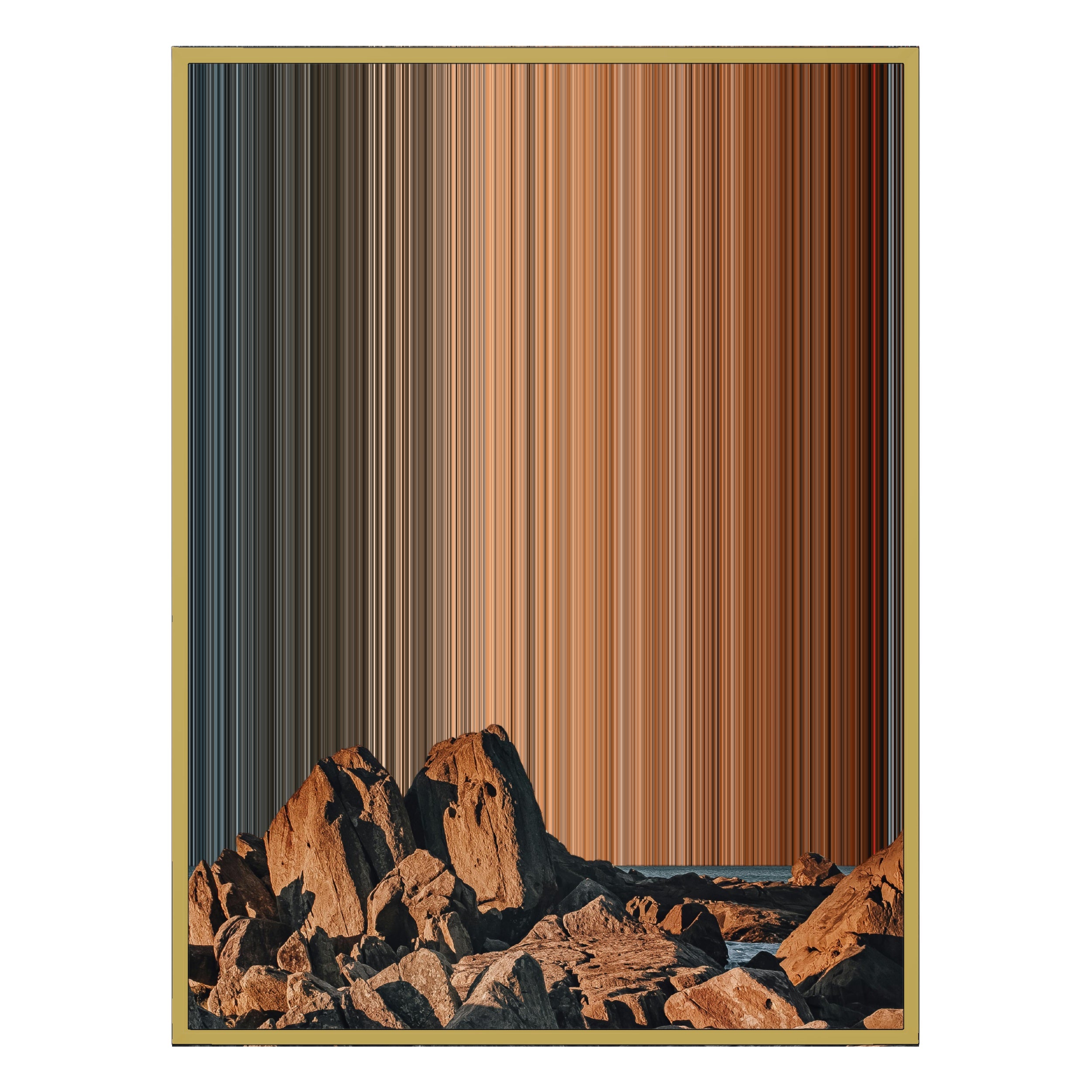 24×38" Metallic Float Frame Canvas - Gold Frame variant