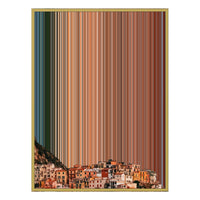 24×38" Metallic Float Frame Canvas - Gold Frame variant