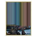 24×38" Metallic Float Frame Canvas - Gold Frame variant