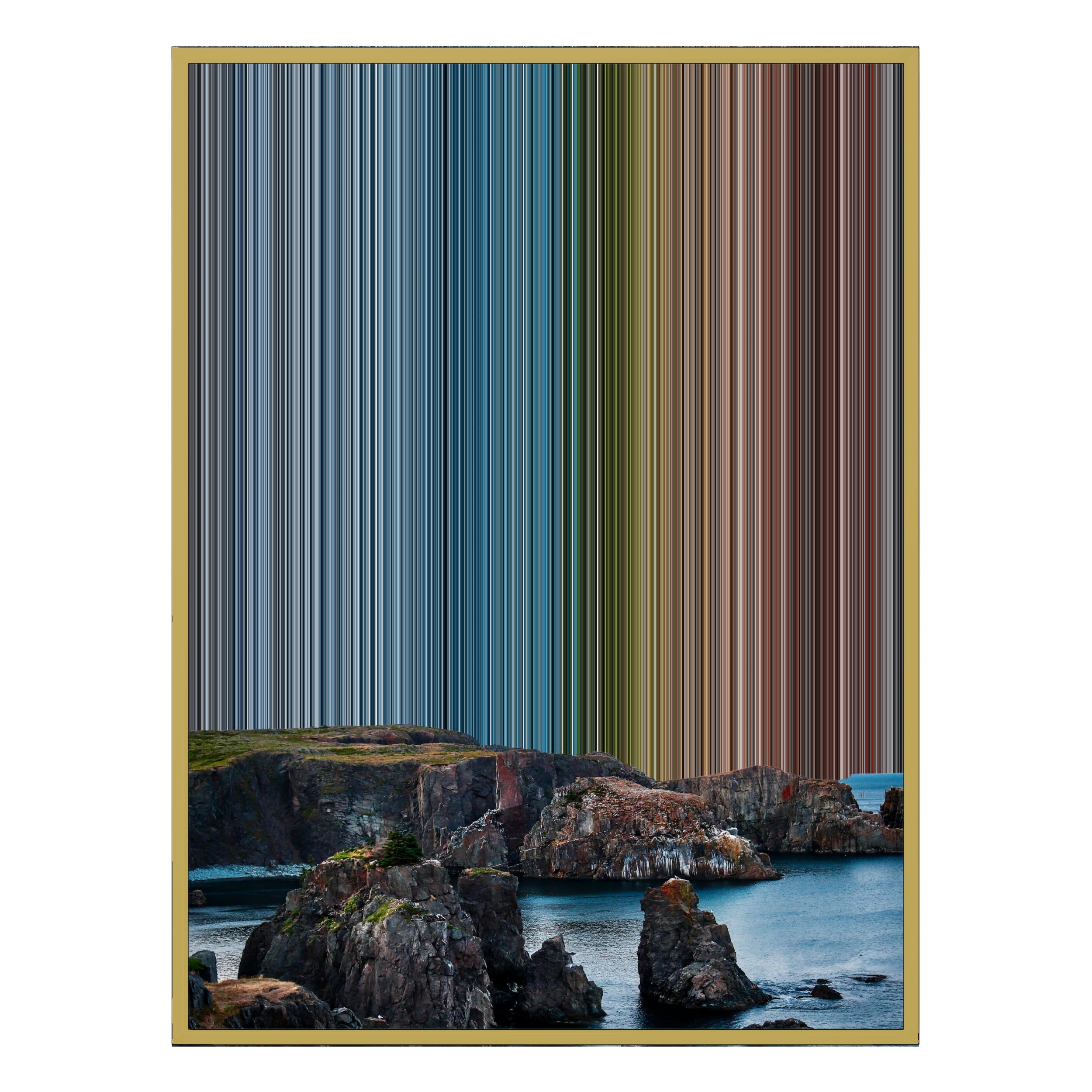 24×38" Metallic Float Frame Canvas - Gold Frame variant