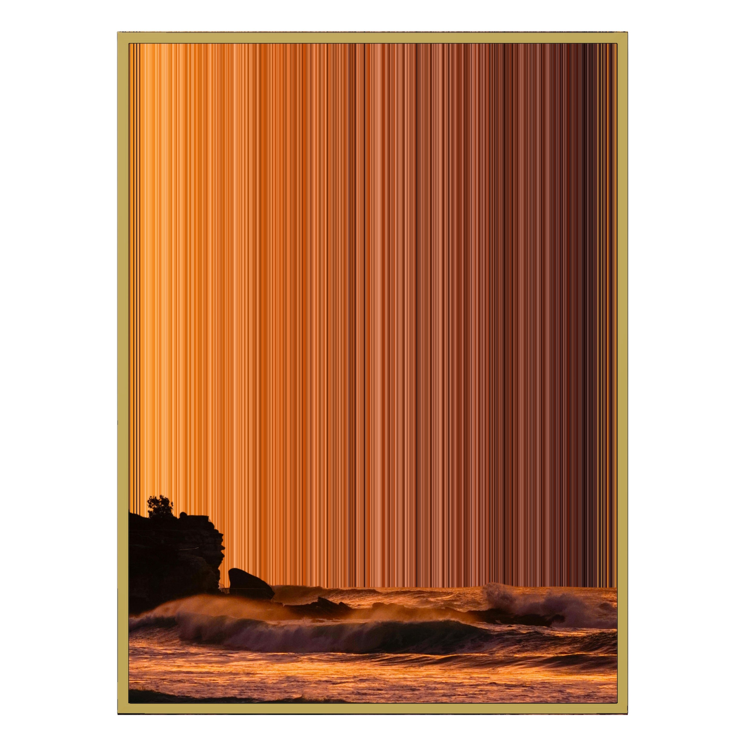 24×38" Metallic Float Frame Canvas - Gold Frame variant