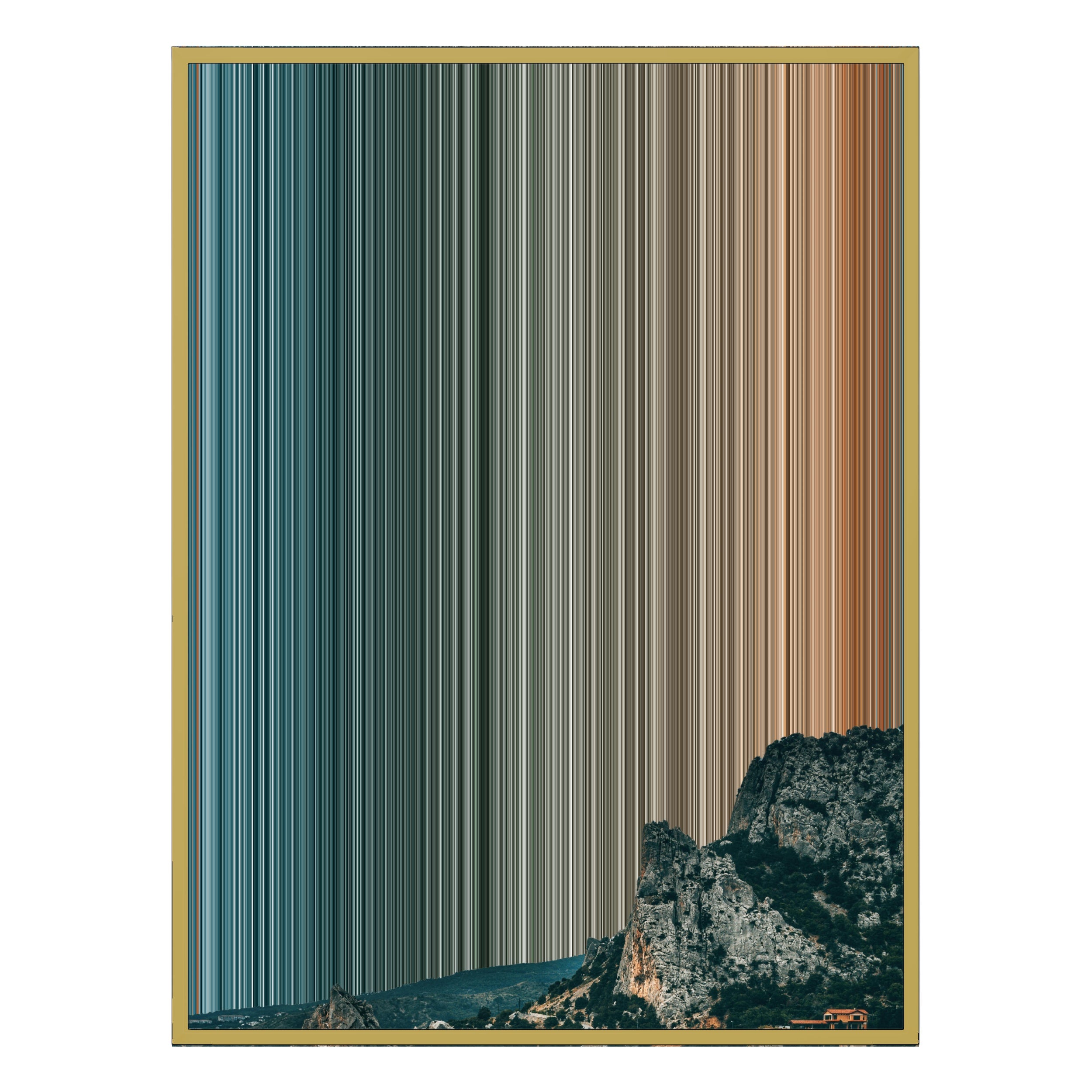 24×38" Metallic Float Frame Canvas - Gold Frame variant