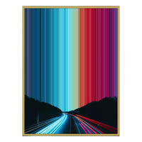 24×38" Metallic Float Frame Canvas - Gold Frame variant