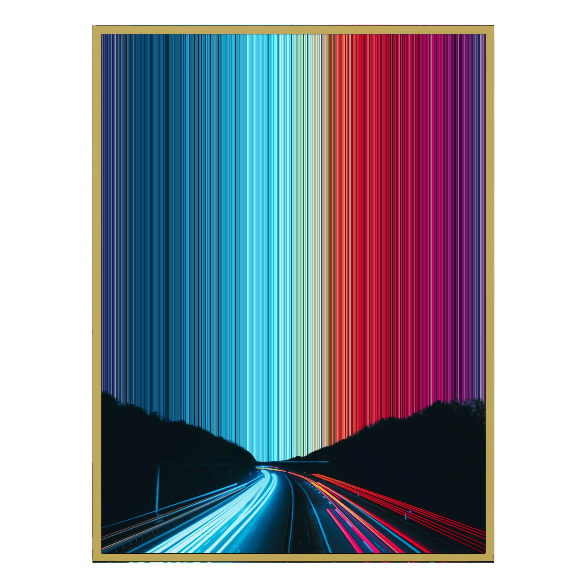 24×38" Metallic Float Frame Canvas - Gold Frame variant