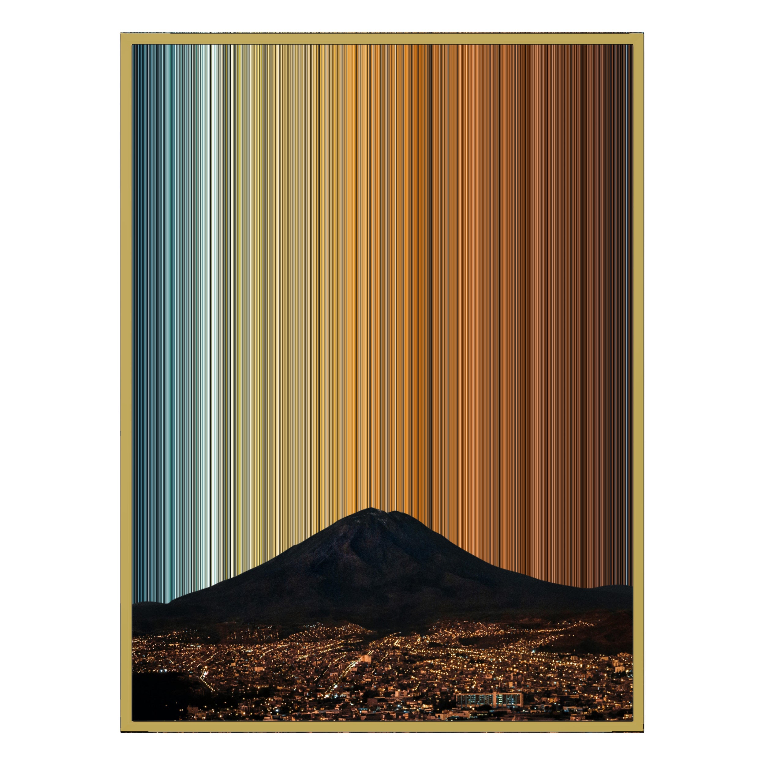 24×38" Metallic Float Frame Canvas - Gold Frame variant