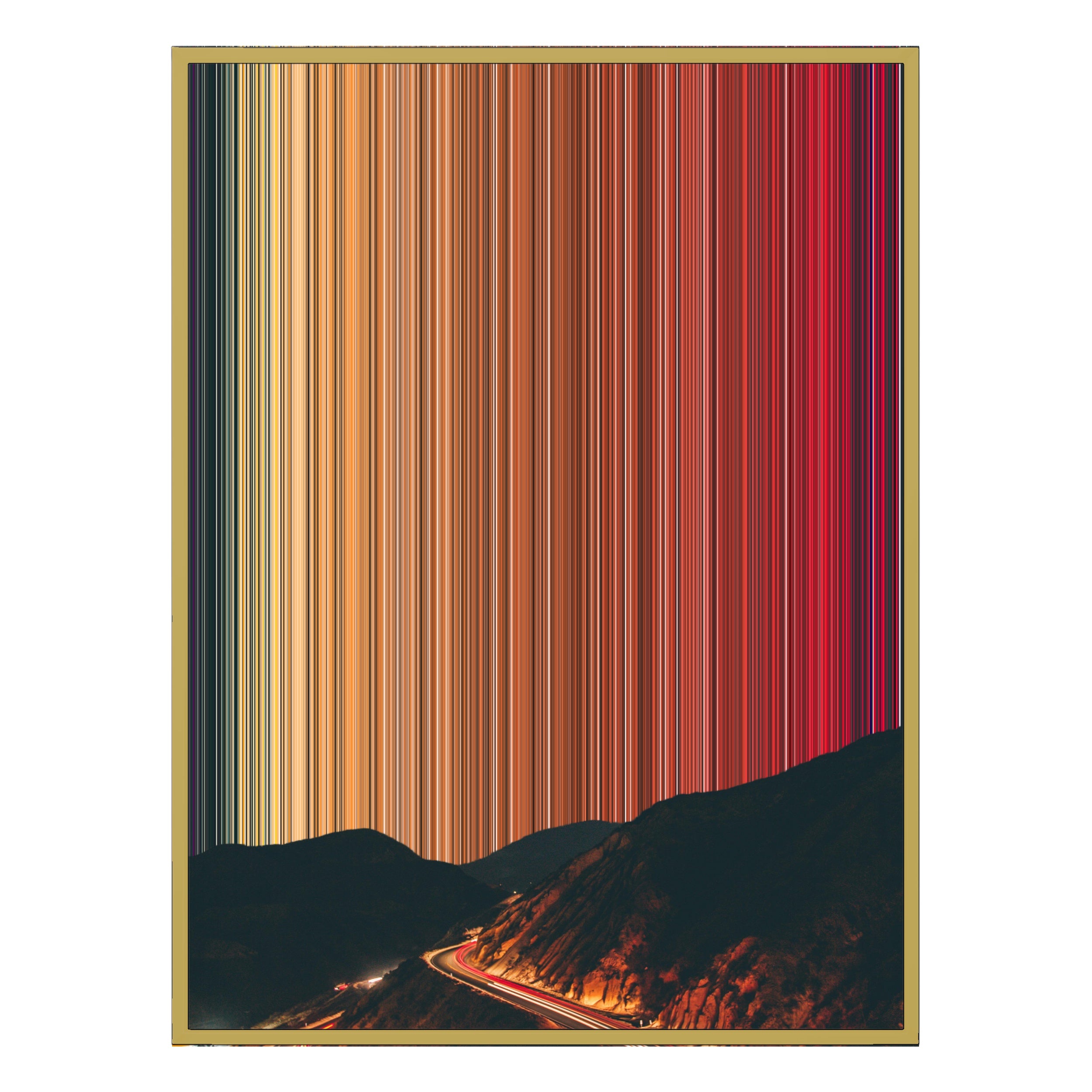 24×38" Metallic Float Frame Canvas - Gold Frame variant