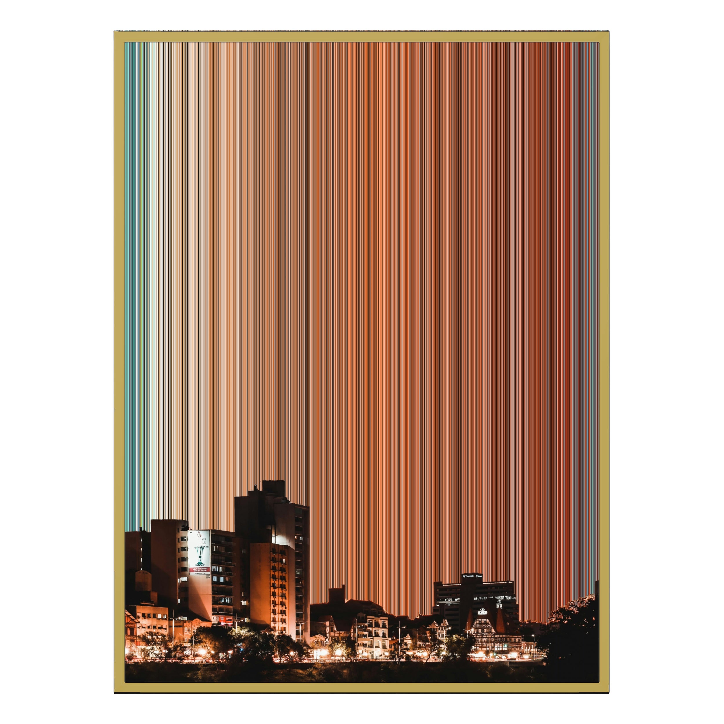 24×38" Metallic Float Frame Canvas - Gold Frame variant