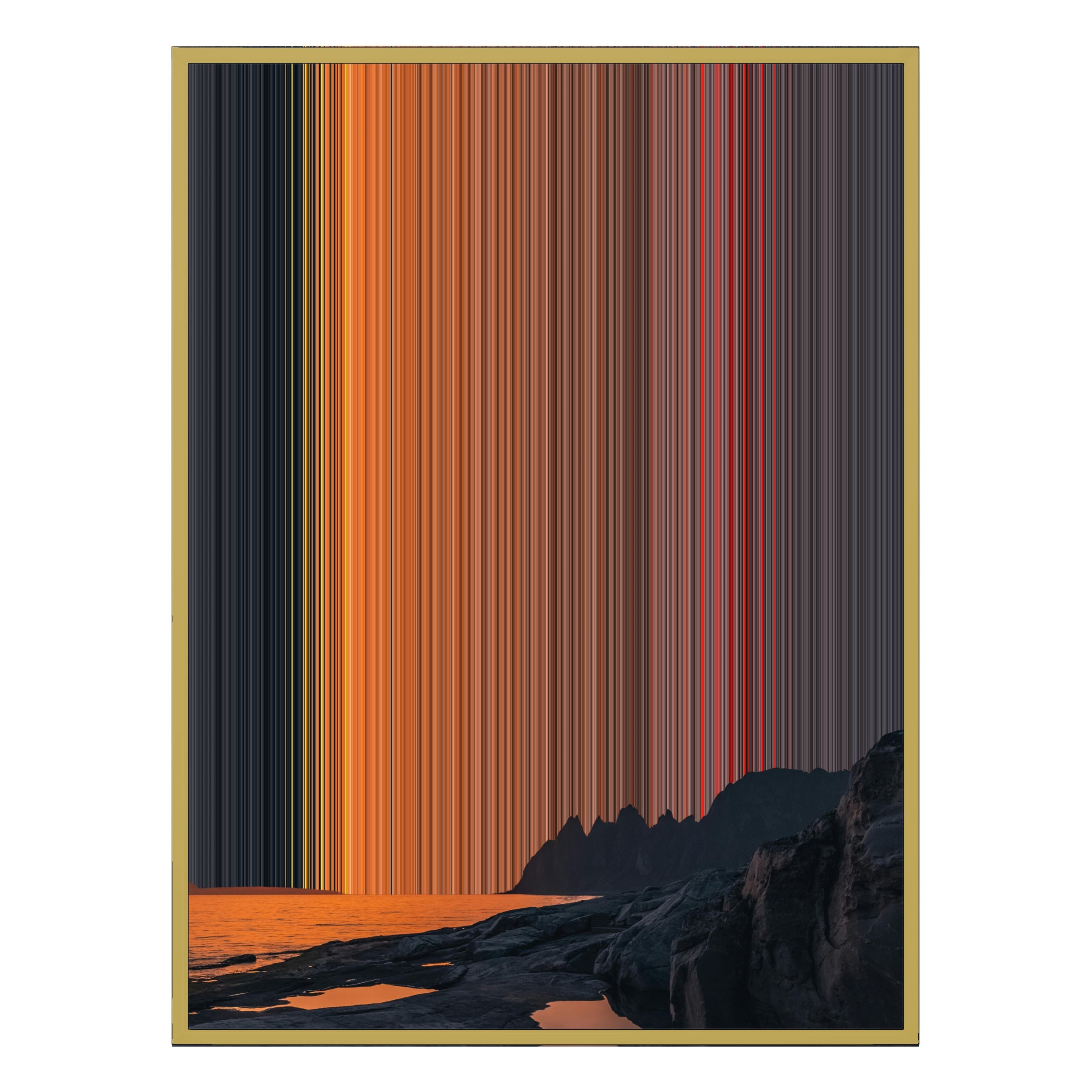 24×38" Metallic Float Frame Canvas - Gold Frame variant