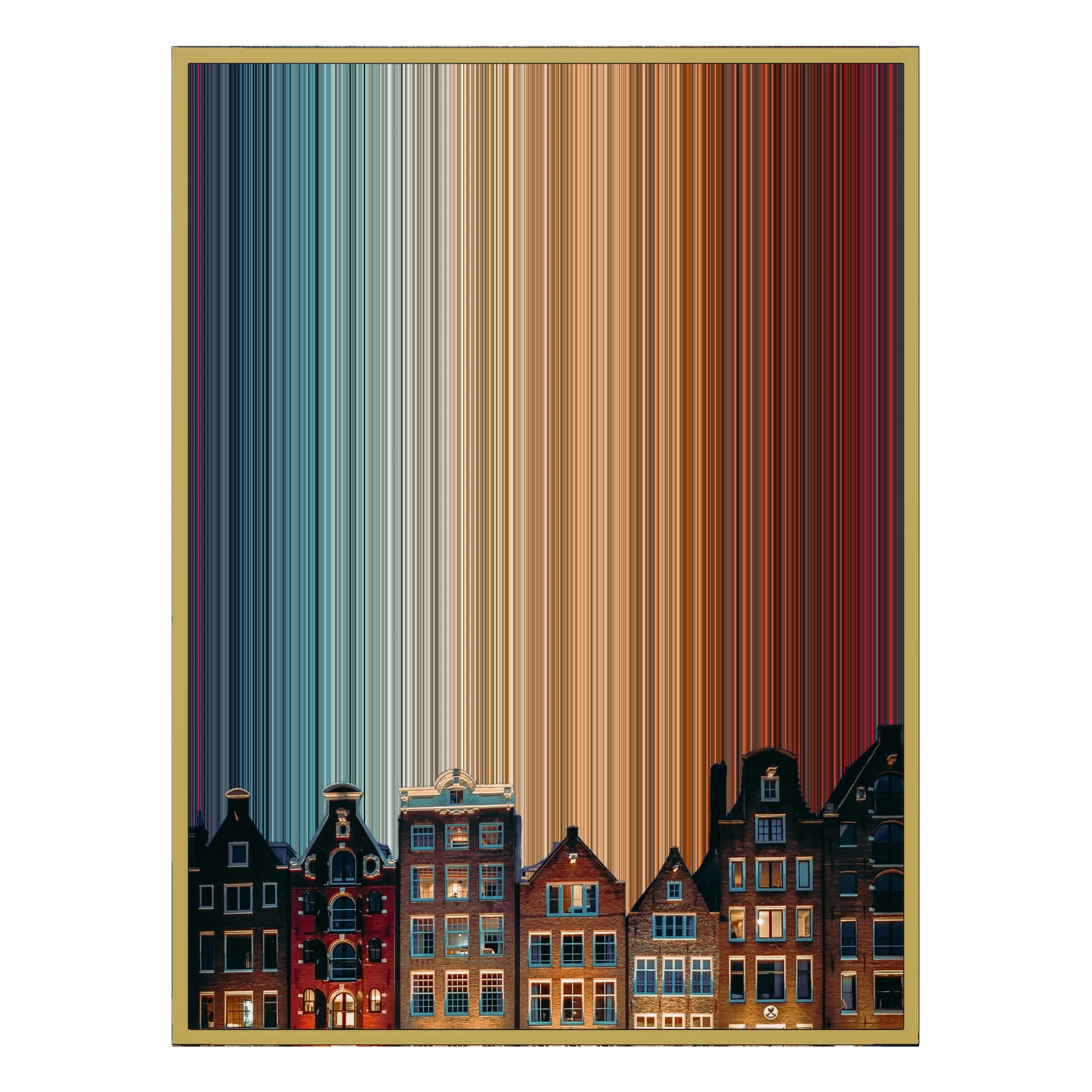 24×38" Metallic Float Frame Canvas - Gold Frame variant