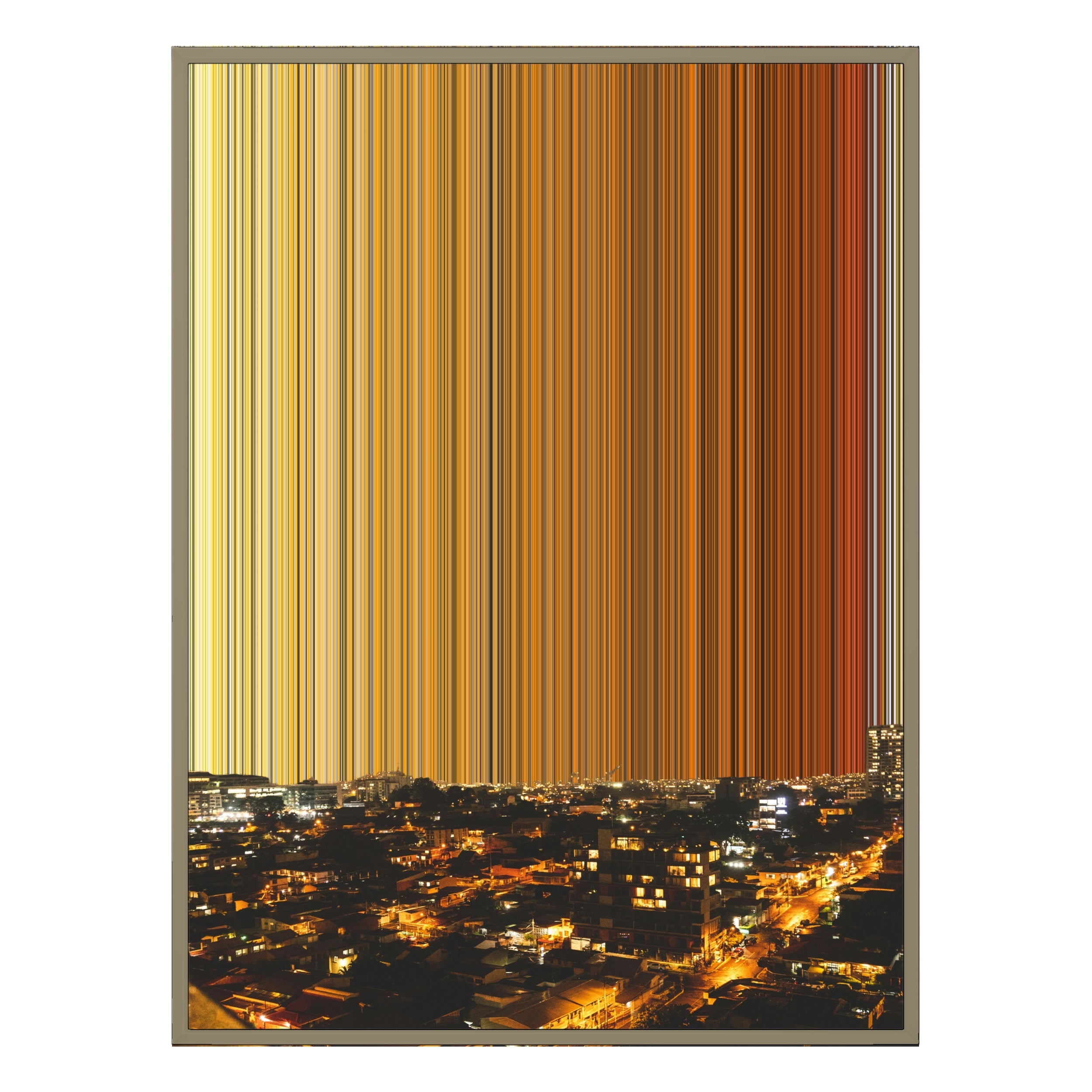 24×38" Metallic Float Frame Canvas - Natural Frame variant