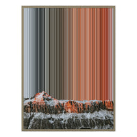 24×38" Metallic Float Frame Canvas - Natural Frame variant