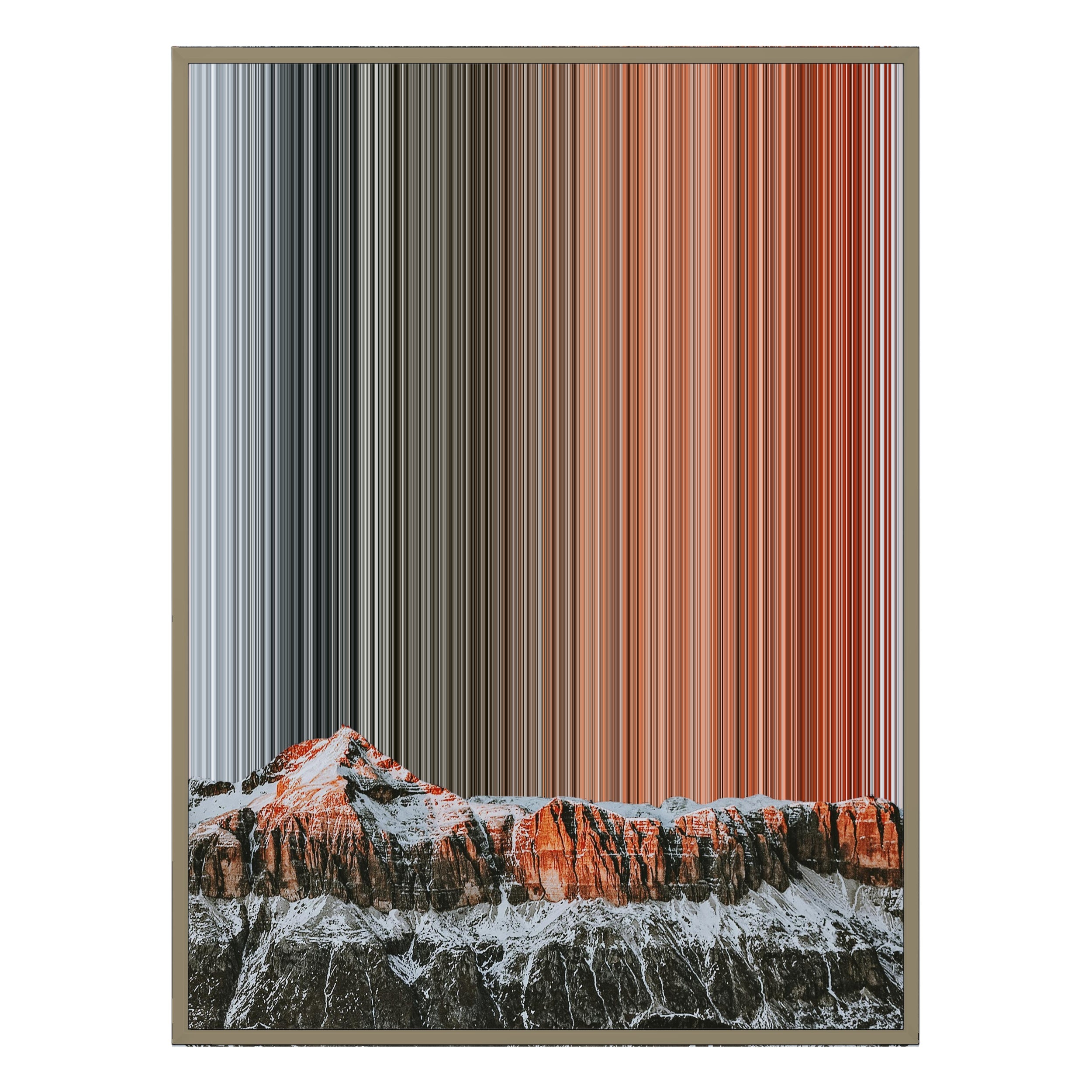 24×38" Metallic Float Frame Canvas - Natural Frame variant