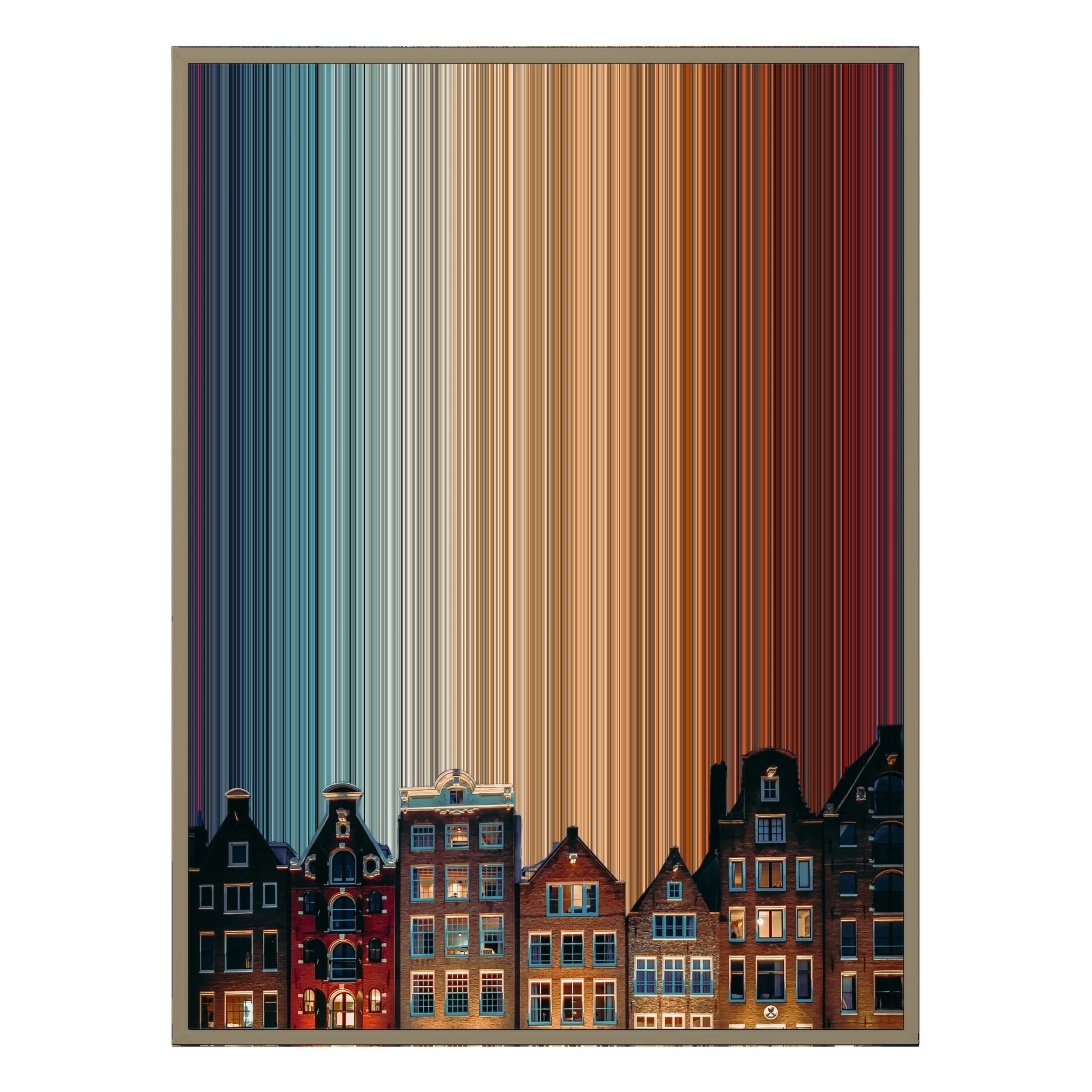 24×38" Metallic Float Frame Canvas - Natural Frame variant