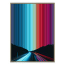 24×38" Metallic Float Frame Canvas - Natural Frame variant