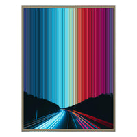 24×38" Metallic Float Frame Canvas - Natural Frame variant