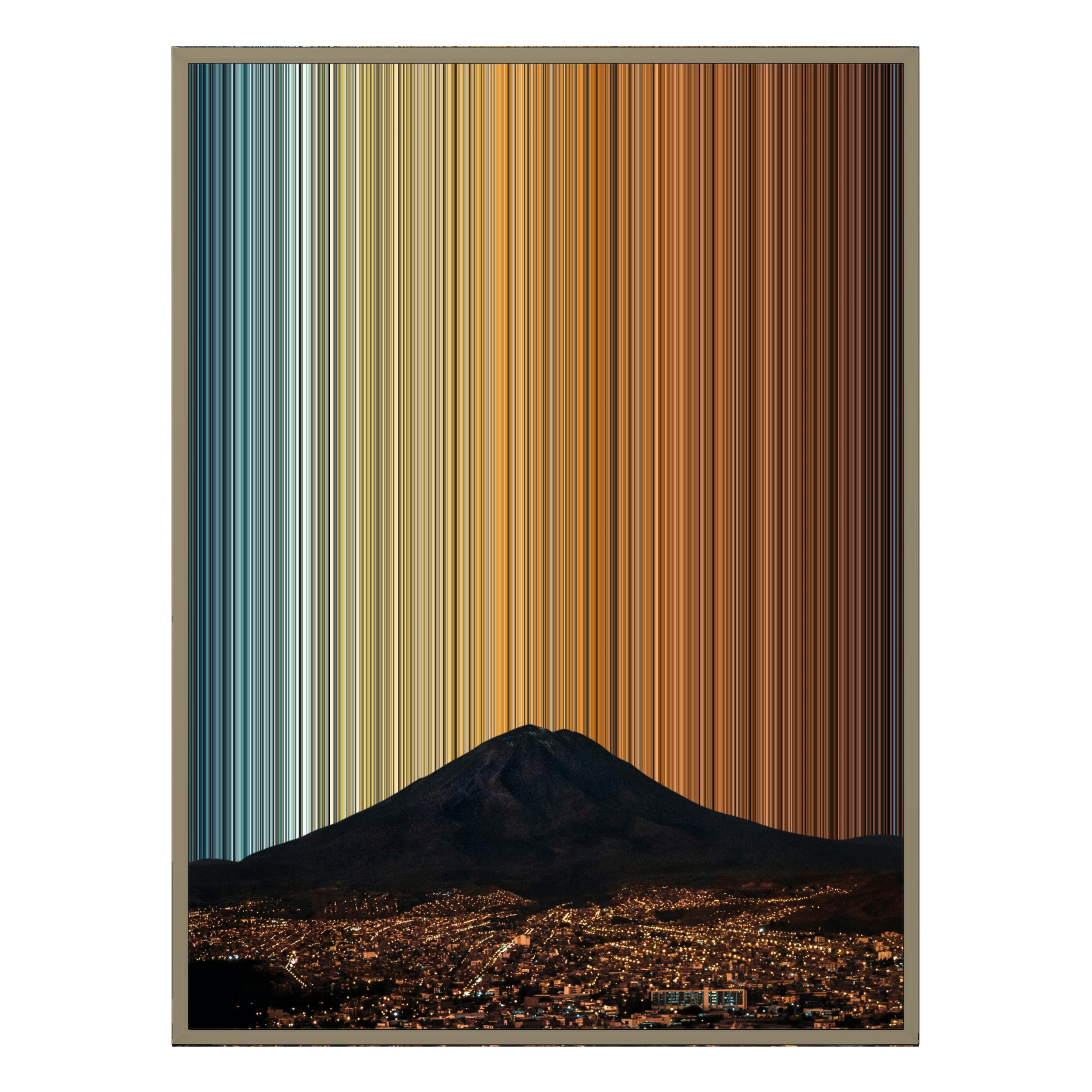 24×38" Metallic Float Frame Canvas - Natural Frame variant