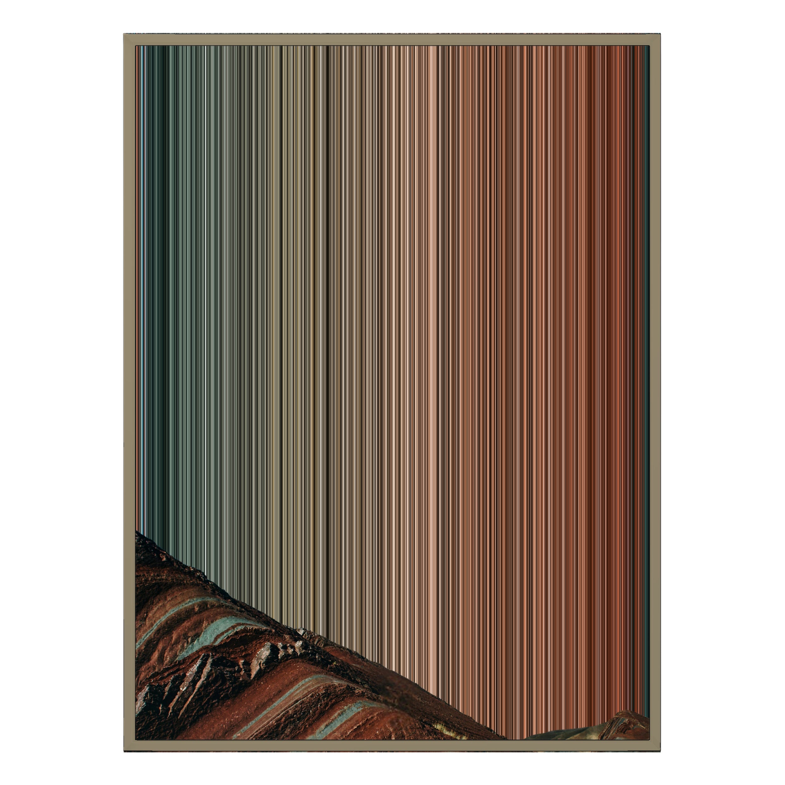 24×38" Metallic Float Frame Canvas - Natural Frame variant