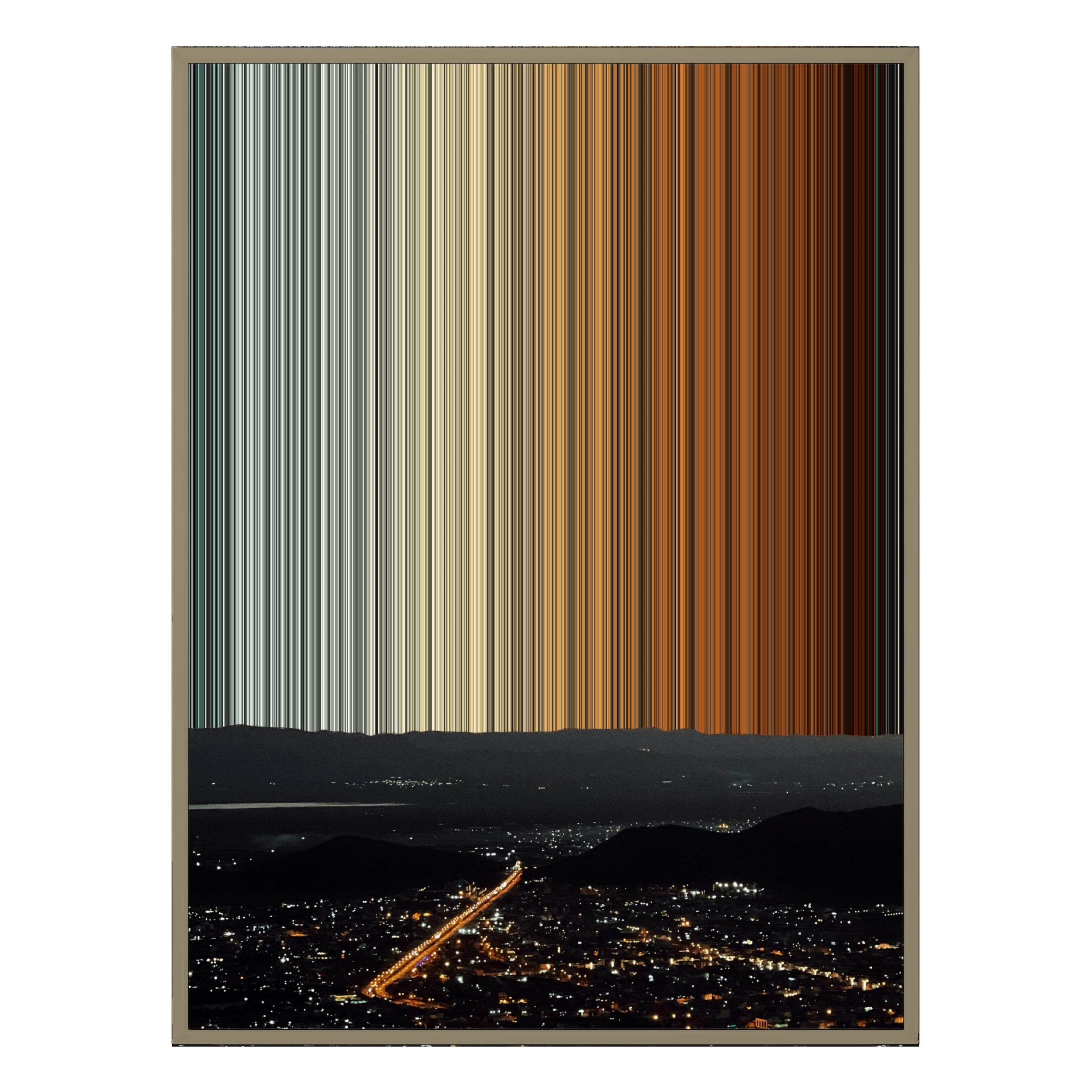 24×38" Metallic Float Frame Canvas - Natural Frame variant