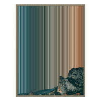 24×38" Metallic Float Frame Canvas - Natural Frame variant