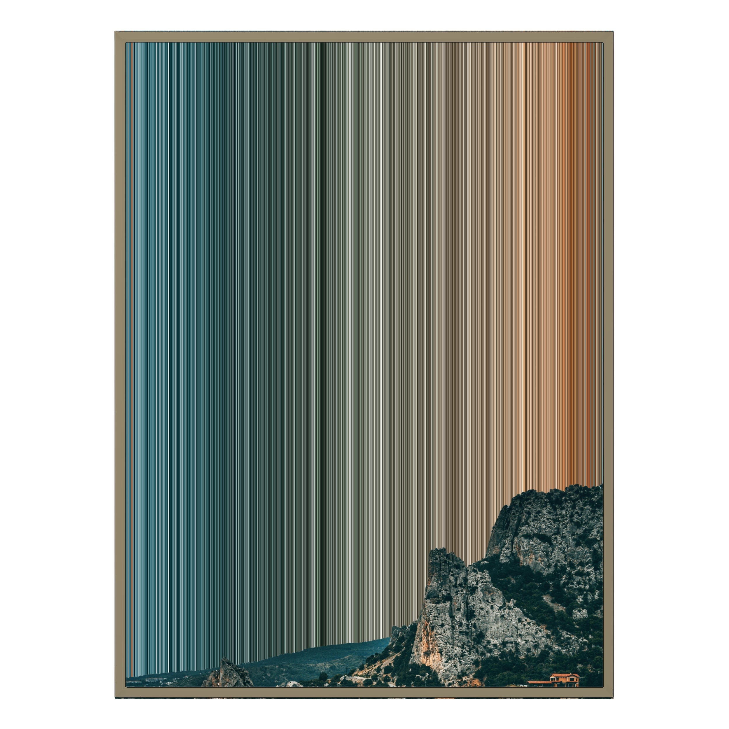 24×38" Metallic Float Frame Canvas - Natural Frame variant