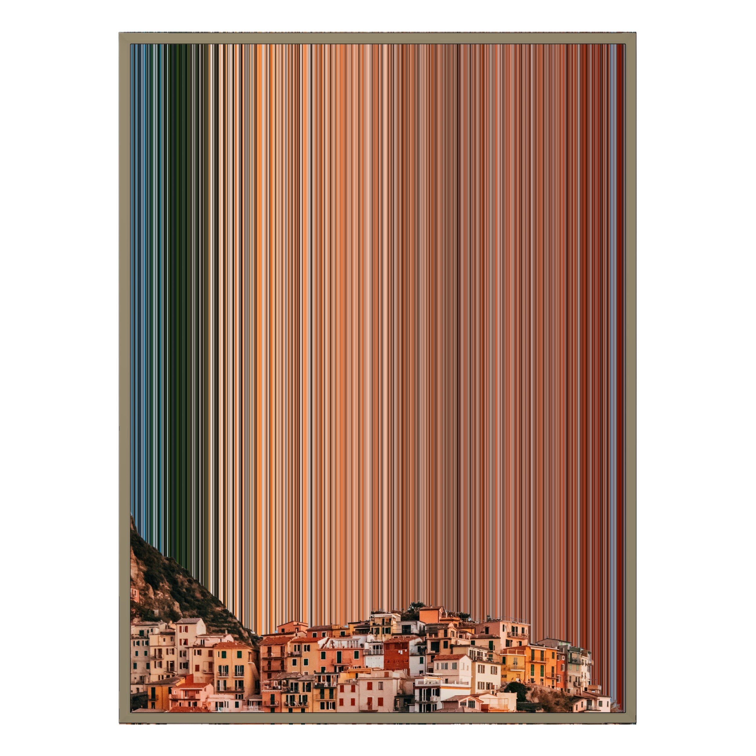 24×38" Metallic Float Frame Canvas - Natural Frame variant