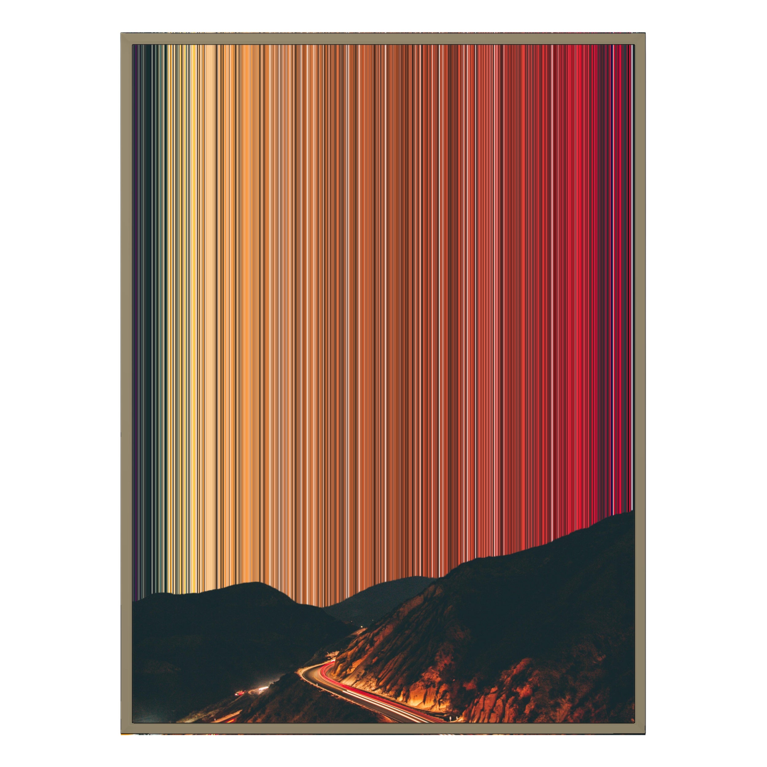 24×38" Metallic Float Frame Canvas - Natural Frame variant